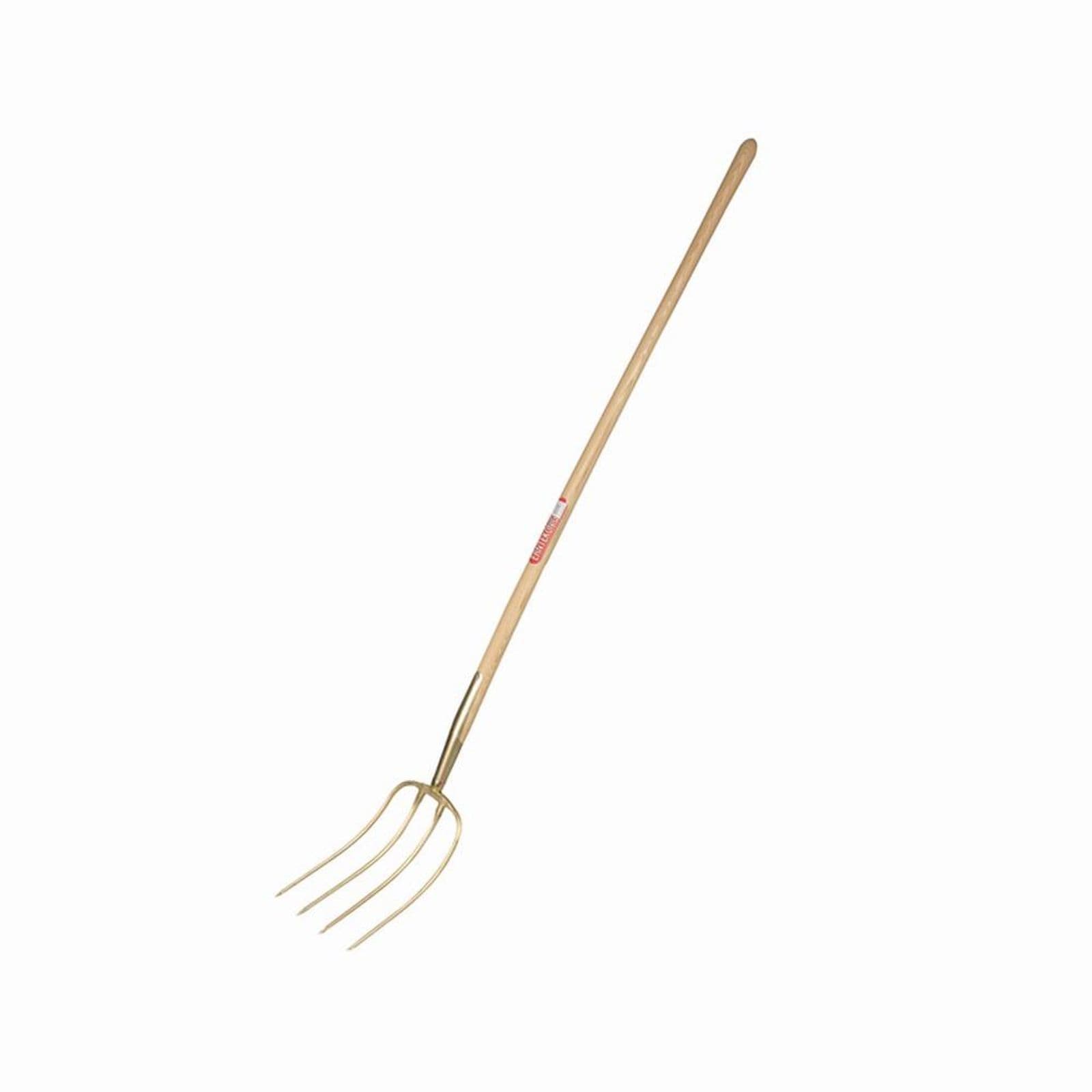 FREUND VICTORIA Dunggabel 4 Zinken,  135cm-Stiel Esche, 31x23cm, gold-lackiert 