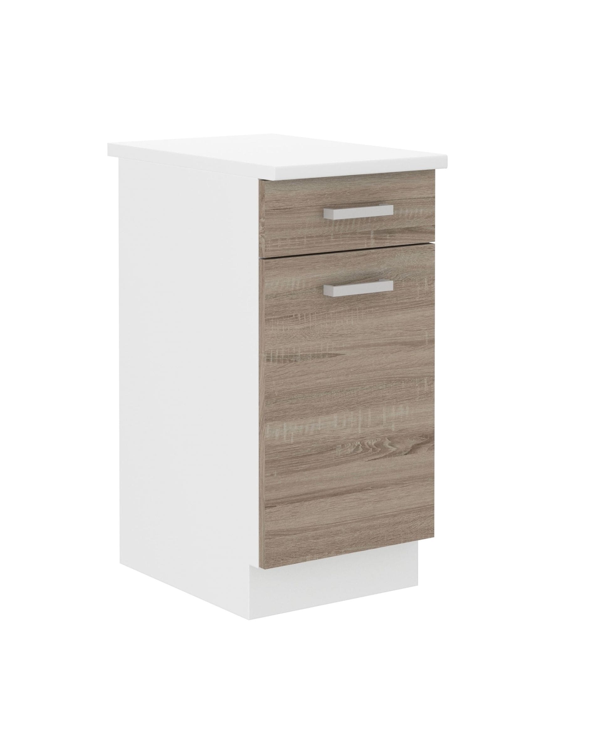 K&uuml;chen Unterschrank 40 cm f&uuml;r das Modell &bdquo;Dave 240 Eiche Sonoma Tr&uuml;ffel&ldquo; 