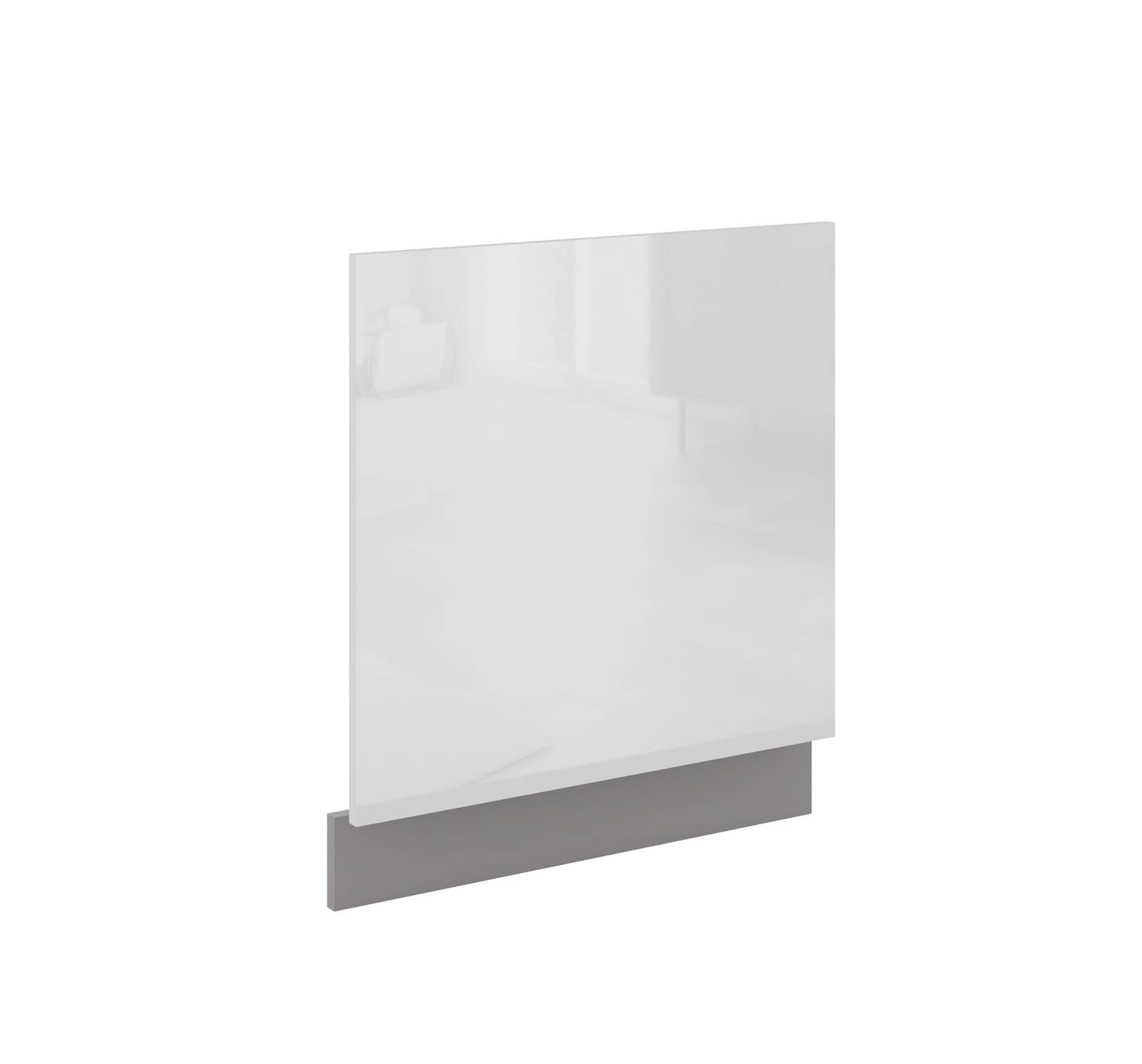 Frontblende Geschirrspüler integriert 60 cm Weiß Hochglanz Küche Bianca Grey