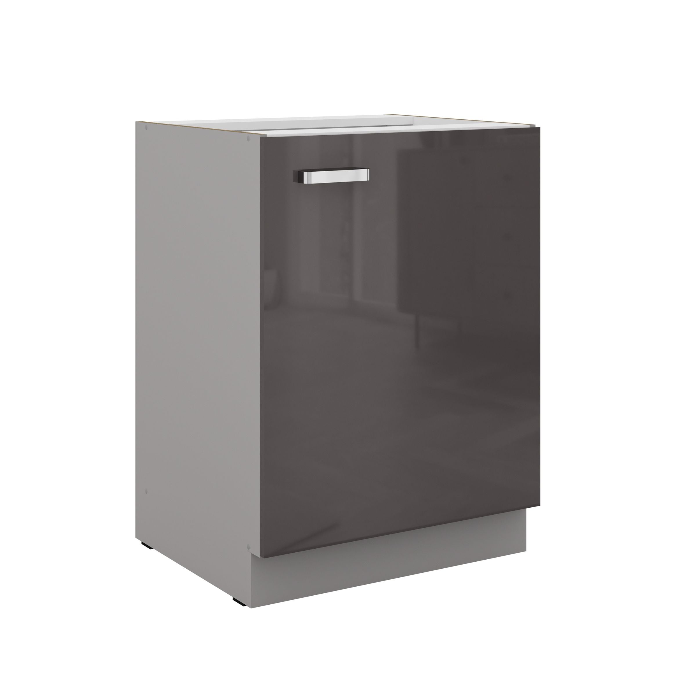 K&uuml;chen Unterschrank 60 Hochglanz Grau K&uuml;chenzeile K&uuml;chenblock K&uuml;che Grey Bianca 