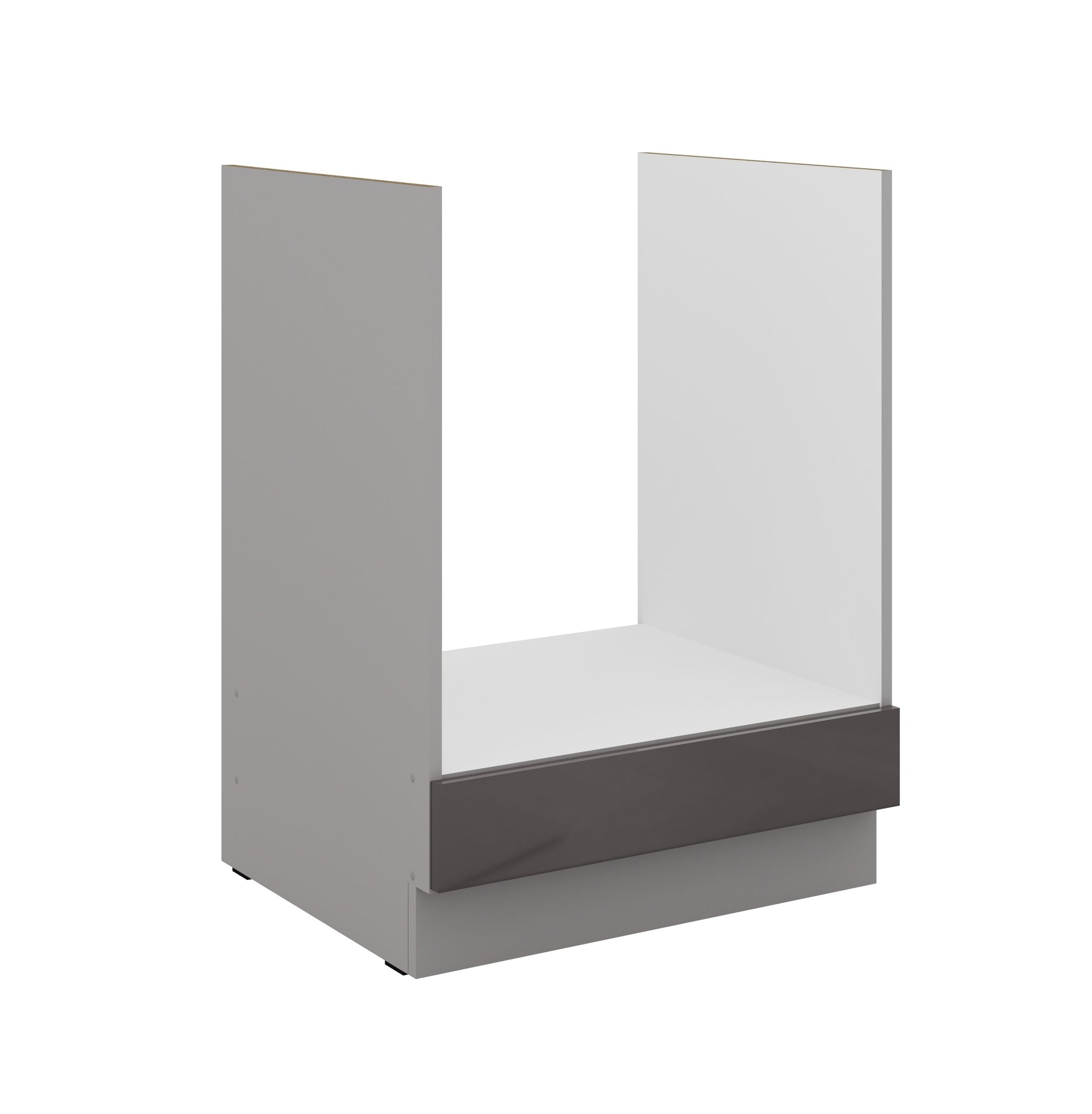 Herd Unterschrank 60 cm Hochglanz Grau K&uuml;chenzeile K&uuml;chenblock K&uuml;che Grey Bianca 