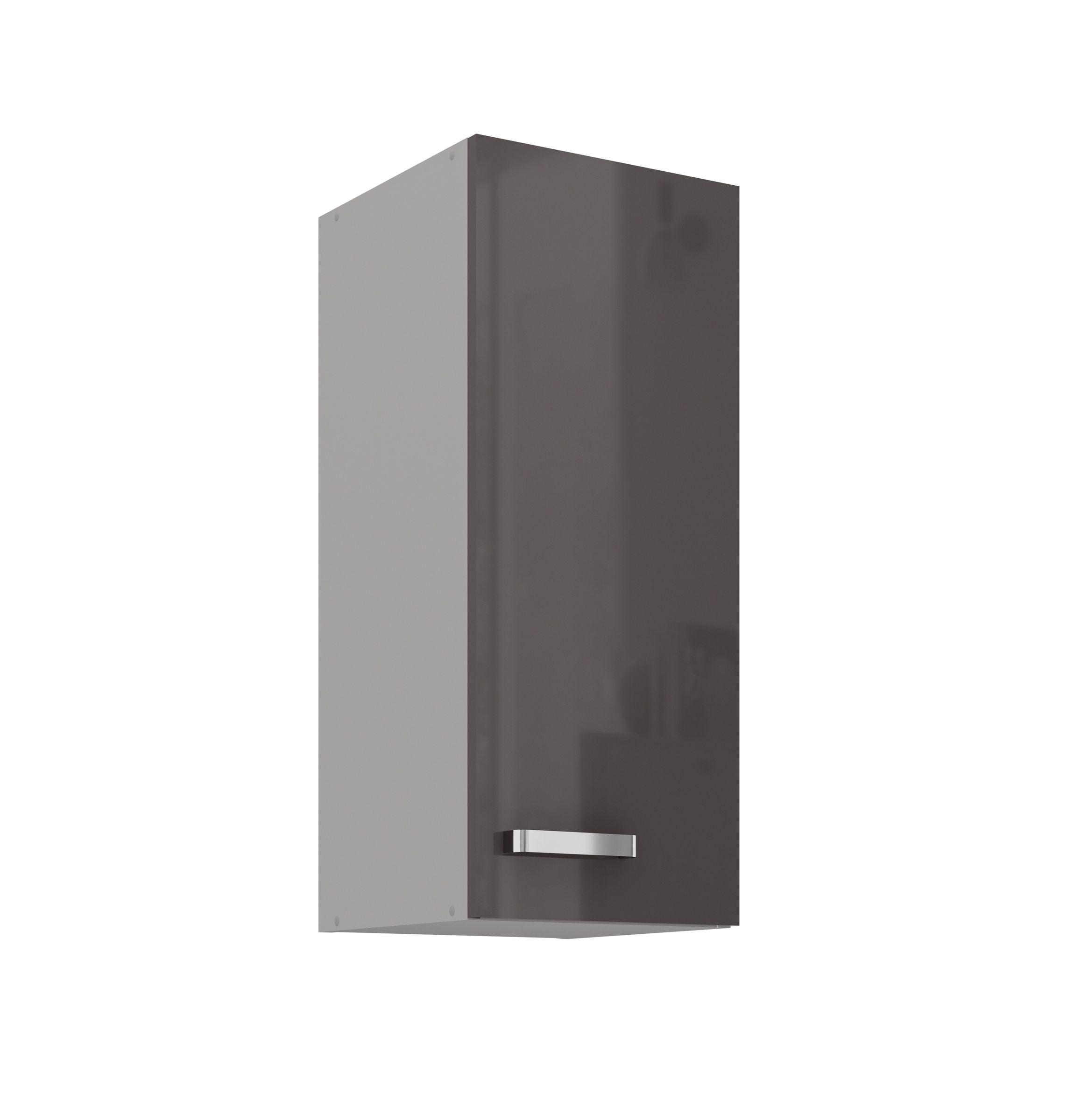 K&uuml;chen H&auml;ngeschrank 30 Hochglanz Grau K&uuml;chenzeile K&uuml;chenblock K&uuml;che Grey Bianca 