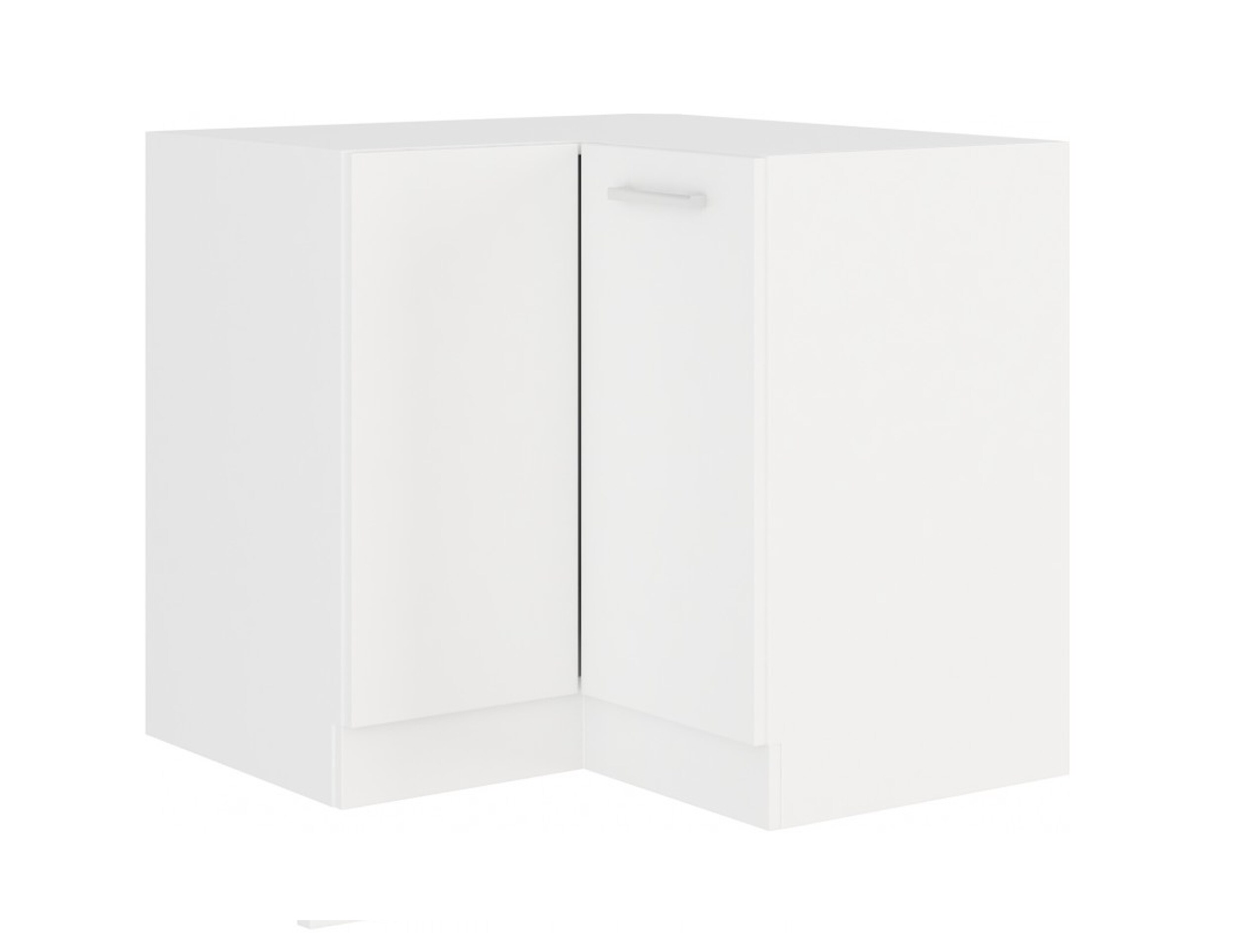 EKO White Eckunterschrank 89x89cm Weiss matt K&uuml;chenzeile K&uuml;chenblock Einbauk&uuml;che 