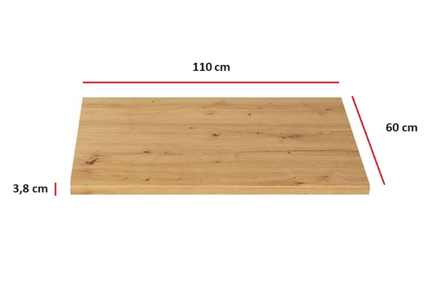 Küchen Arbeitsplatte 110cm 38 mm Küchenzeile Küchenblock Eiche Artisan Eko Stilo