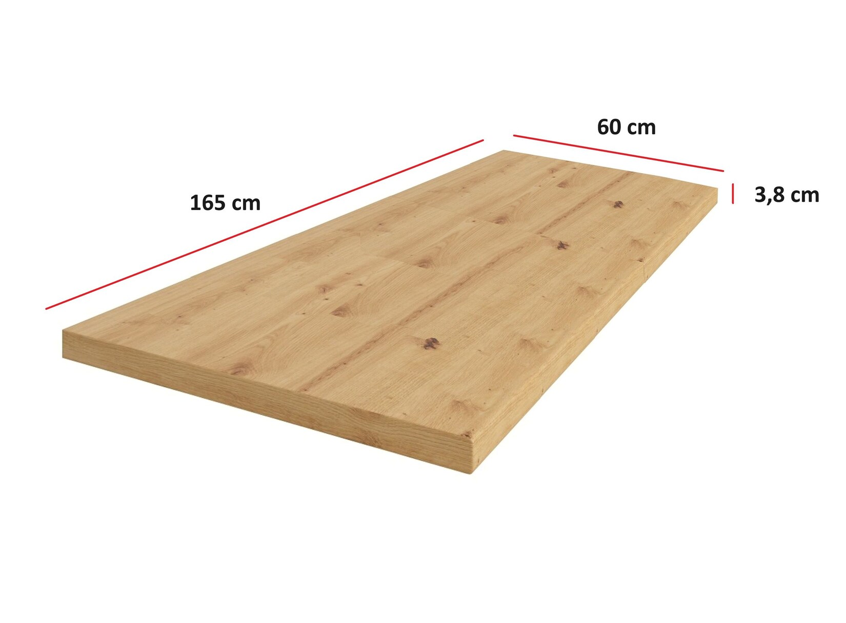 Küchen Arbeitsplatte 165cm 38 mm Küchenzeile Küchenblock Eiche Artisan Eko Stilo