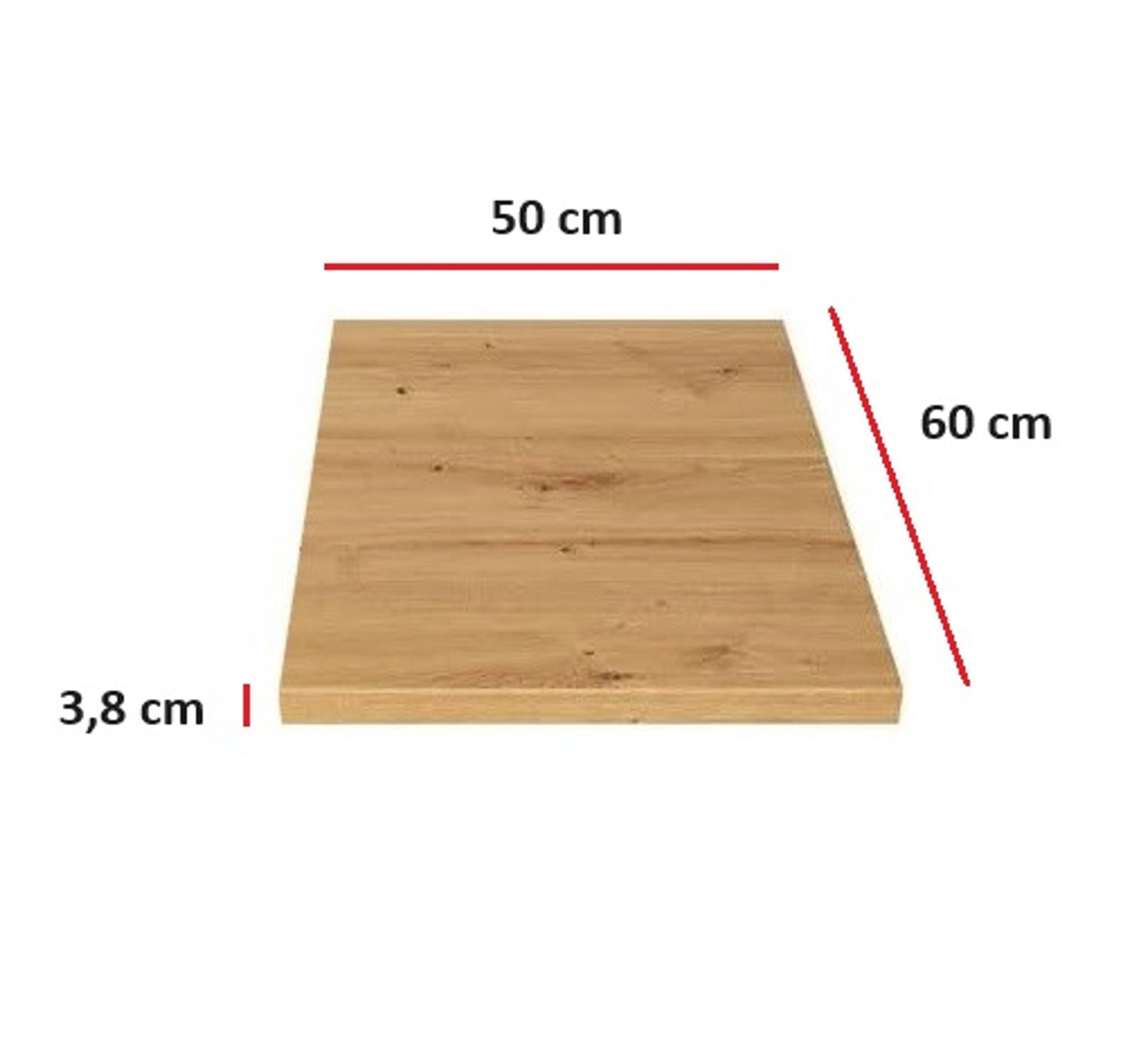 K&uuml;chen Arbeitsplatte 50 cm 38 mm K&uuml;chenzeile K&uuml;chenblock Eiche Artisan Eko Stilo 