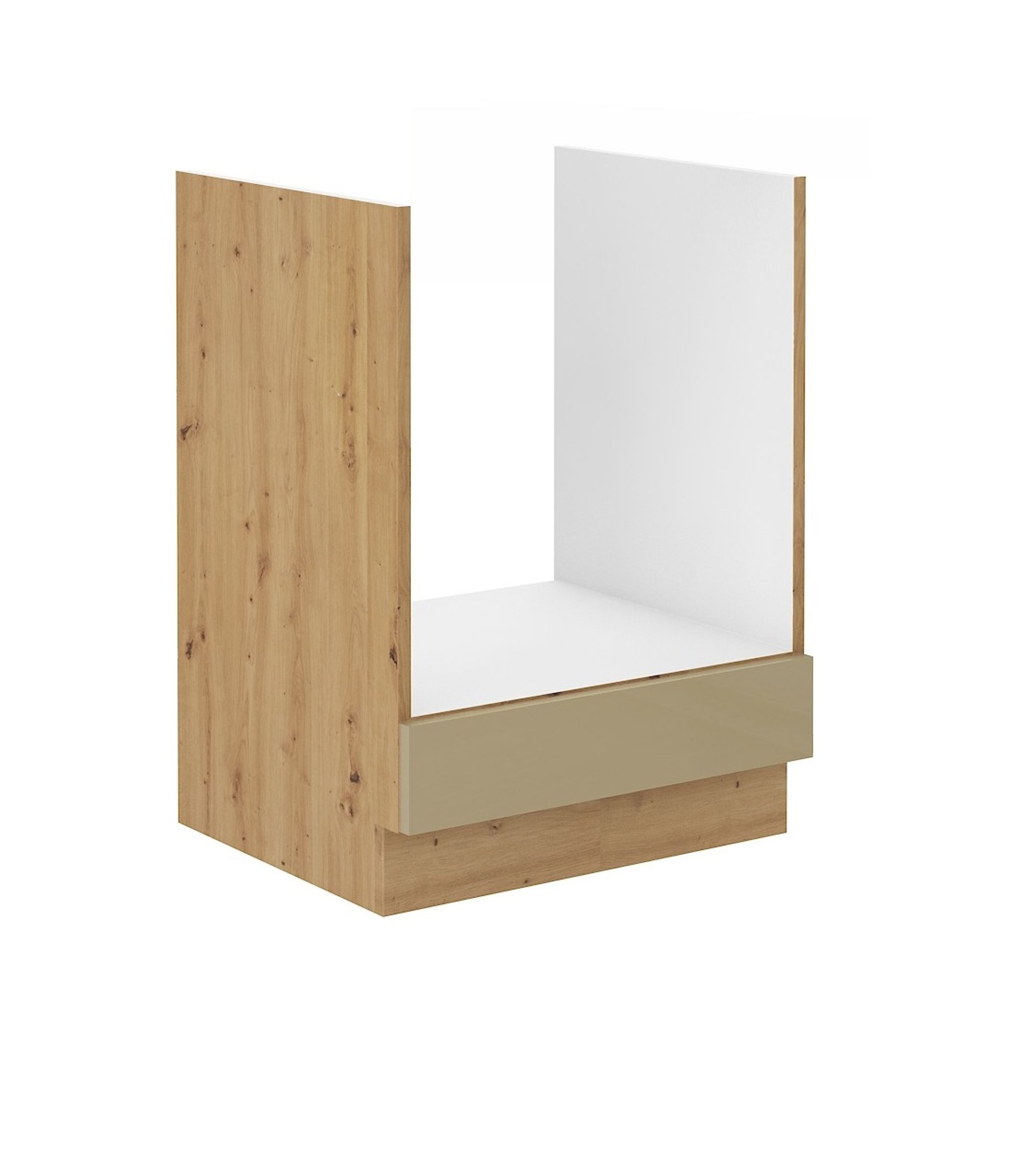 Herd Unterschrank 60 Eiche Artisan Cappuccino Hochglanz K&uuml;chenzeile K&uuml;chenblock 