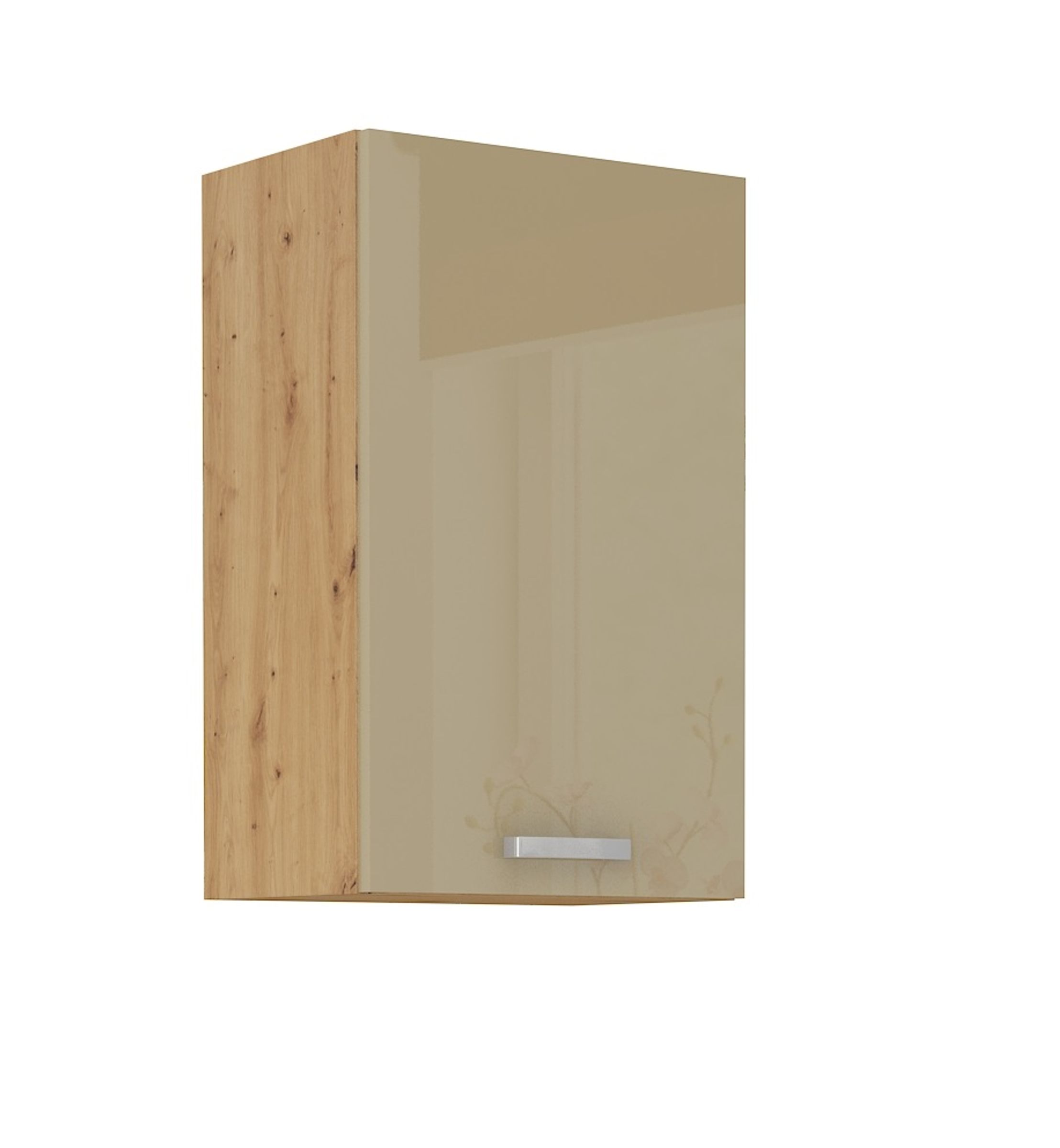 H&auml;ngeschrank 50 Eiche Artisan Cappuccino Hochglanz K&uuml;chenzeile K&uuml;chenblock K&uuml;che 