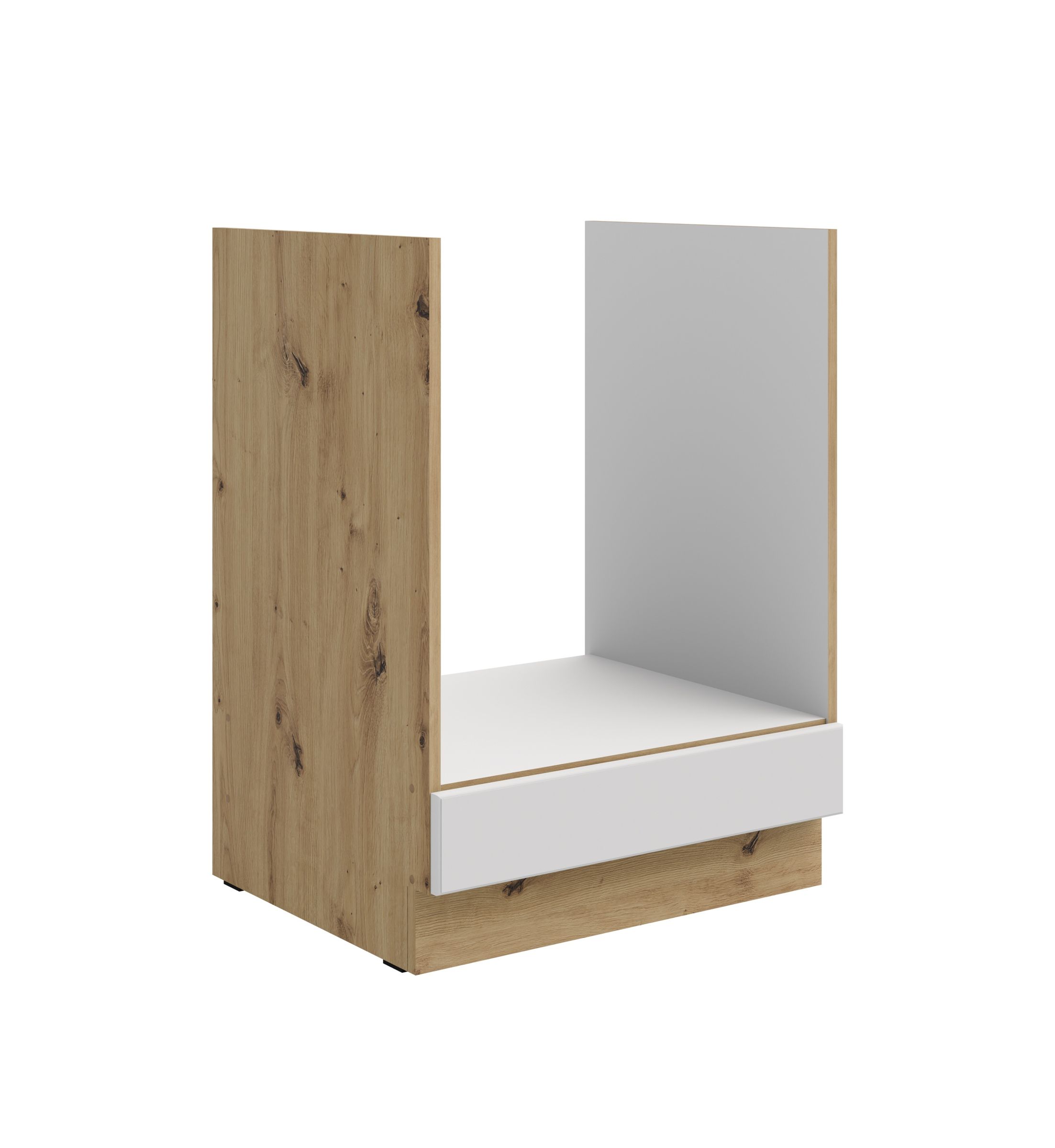 Herd Unterschrank 60 cm Stilo Weiss Eiche Artisan K&uuml;chenzeile K&uuml;chenblock K&uuml;che 