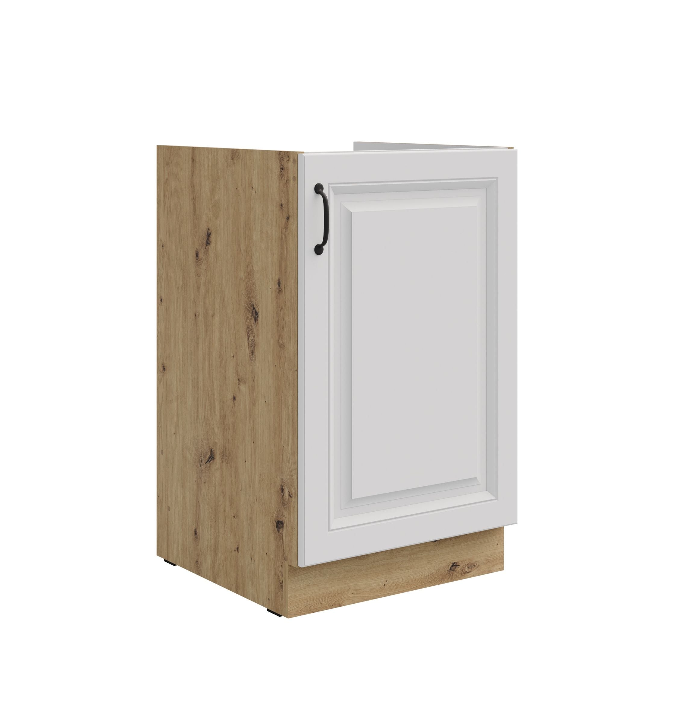 Sp&uuml;lenschrank 50 cm Stilo Wei&szlig; + Eiche Artisan K&uuml;chenzeile K&uuml;chenblock K&uuml;che 