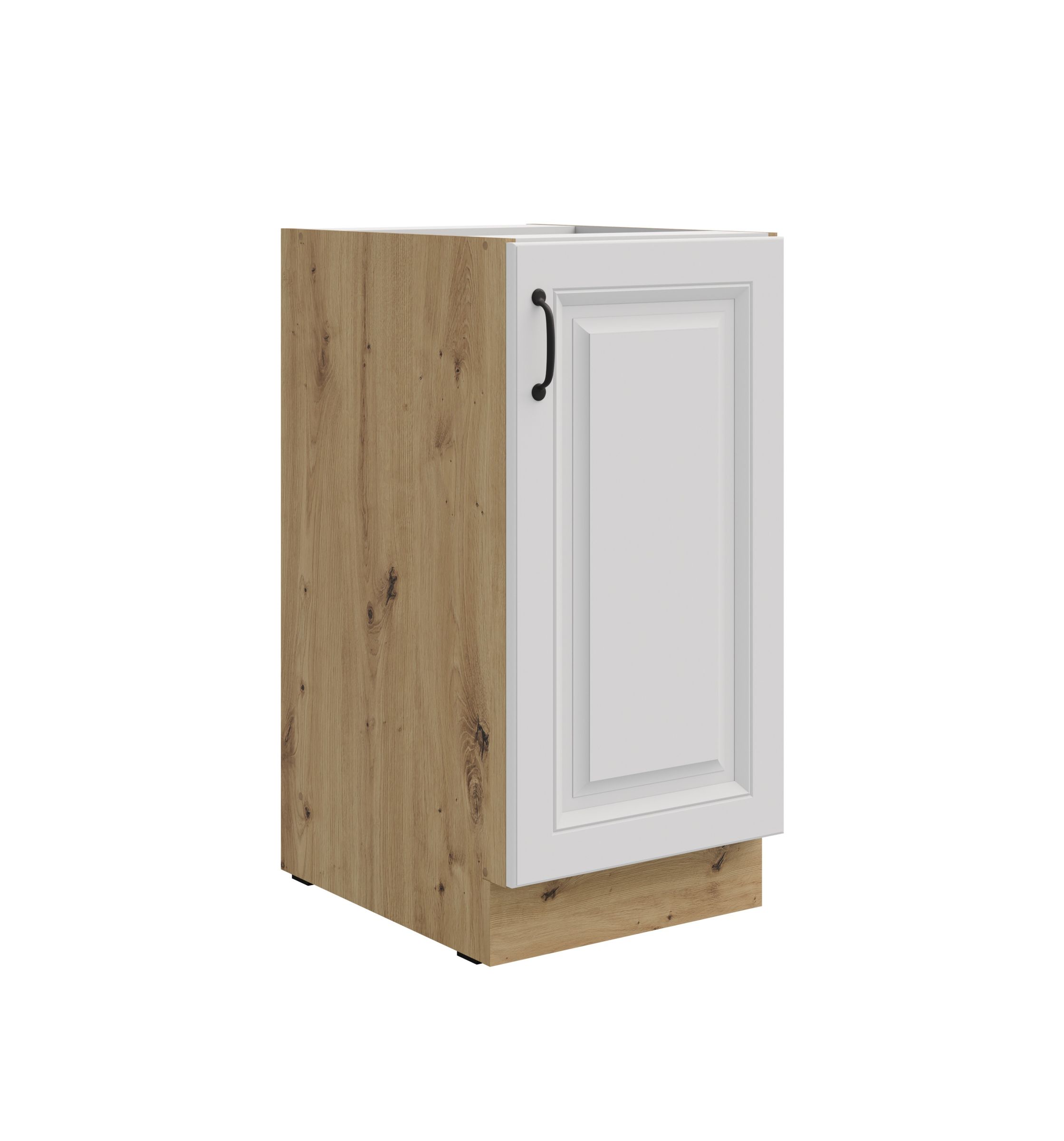 Unterschrank 40 cm Stilo Wei&szlig; + Eiche Artisan K&uuml;chenzeile K&uuml;chenblock K&uuml;che 