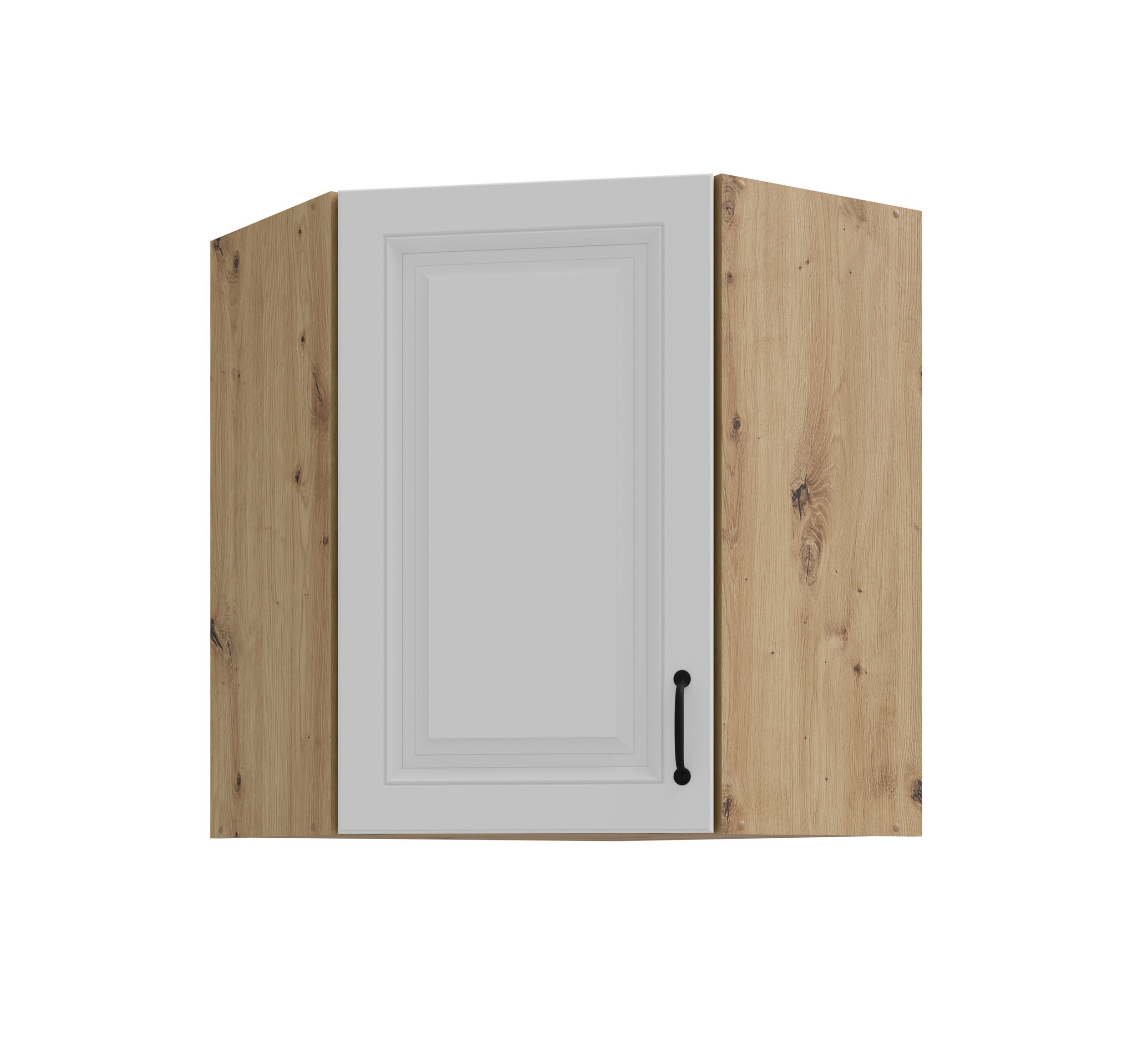 Eckh&auml;ngeschrank 60x60 cm Stilo Weiss Eiche Artisan K&uuml;chenzeile K&uuml;chenblock K&uuml;che 