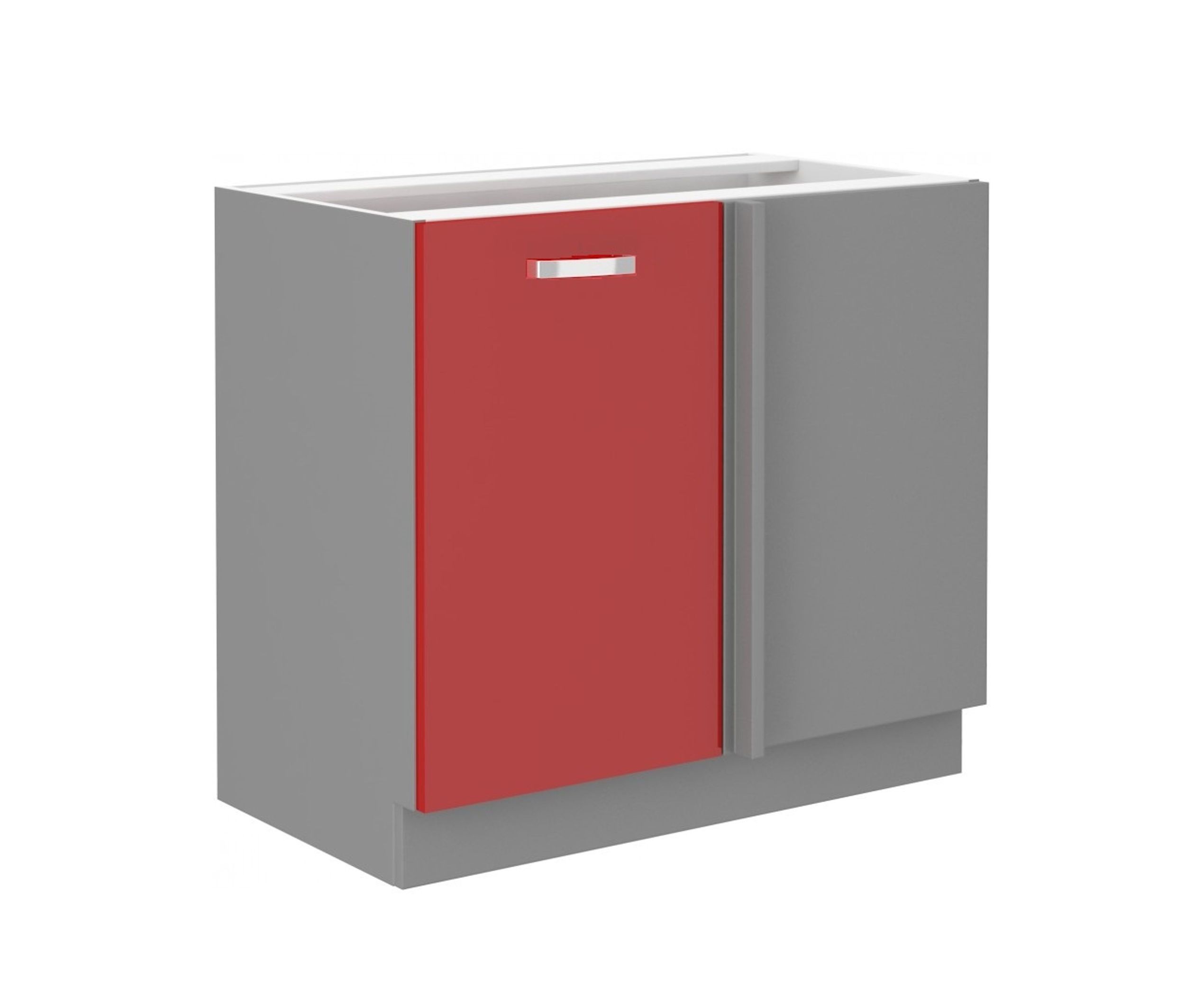 Eckunterschrank 105 Bianca Rot Hochglanz K&uuml;chenzeile K&uuml;chenblock K&uuml;che Rose 