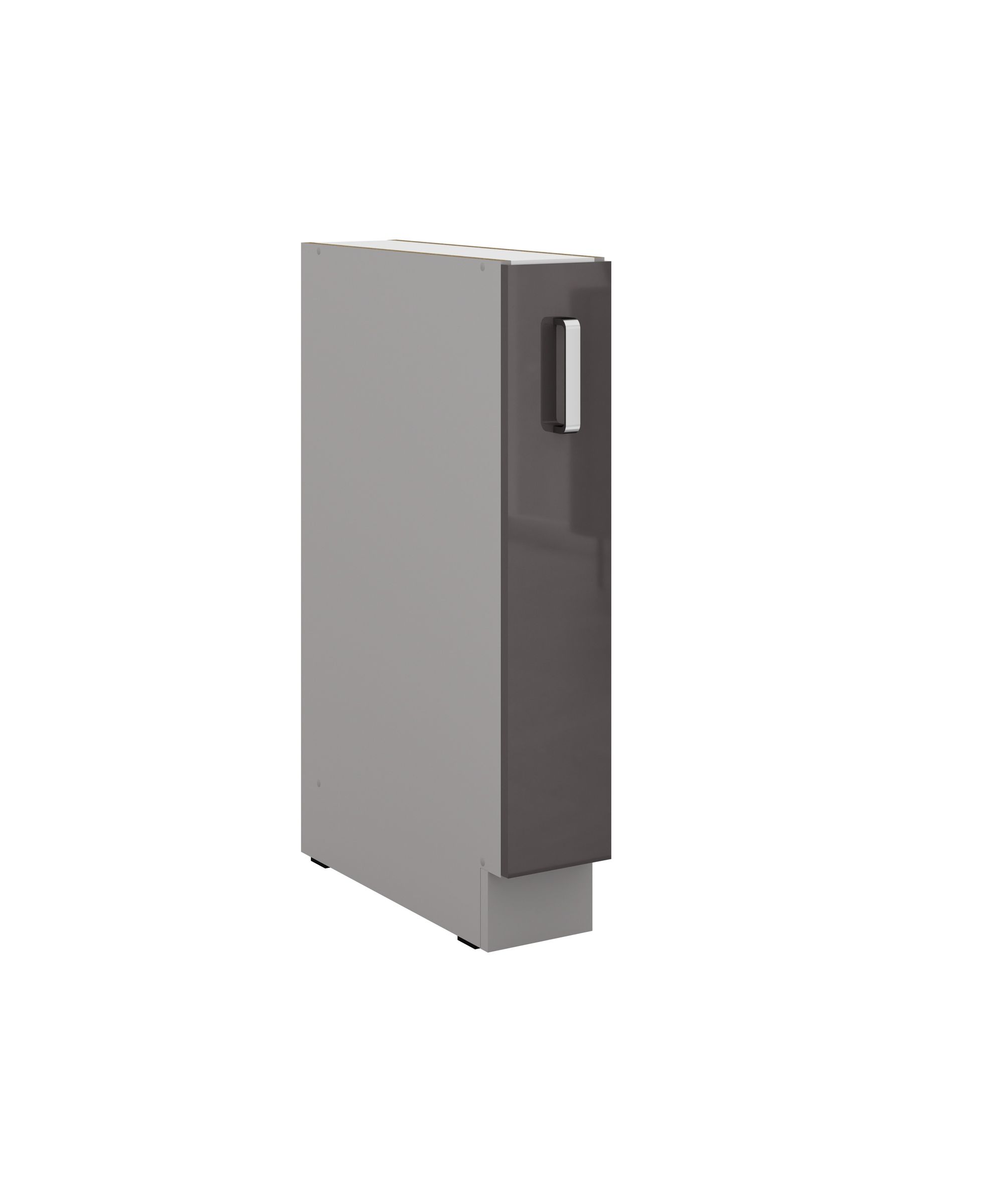 K&uuml;che Bianca Grey Hochglanz Grau Unterschrank 15 cm Schrankauszug K&uuml;chenschrank 
