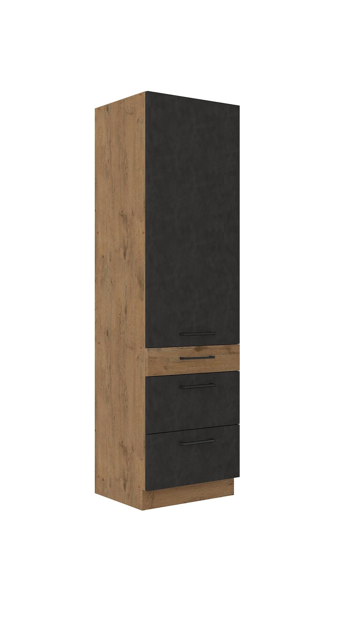 Vigo Hochschrank 60 cm Eiche Lancelot Matera Grau K&uuml;chenzeile K&uuml;chenblock K&uuml;che 