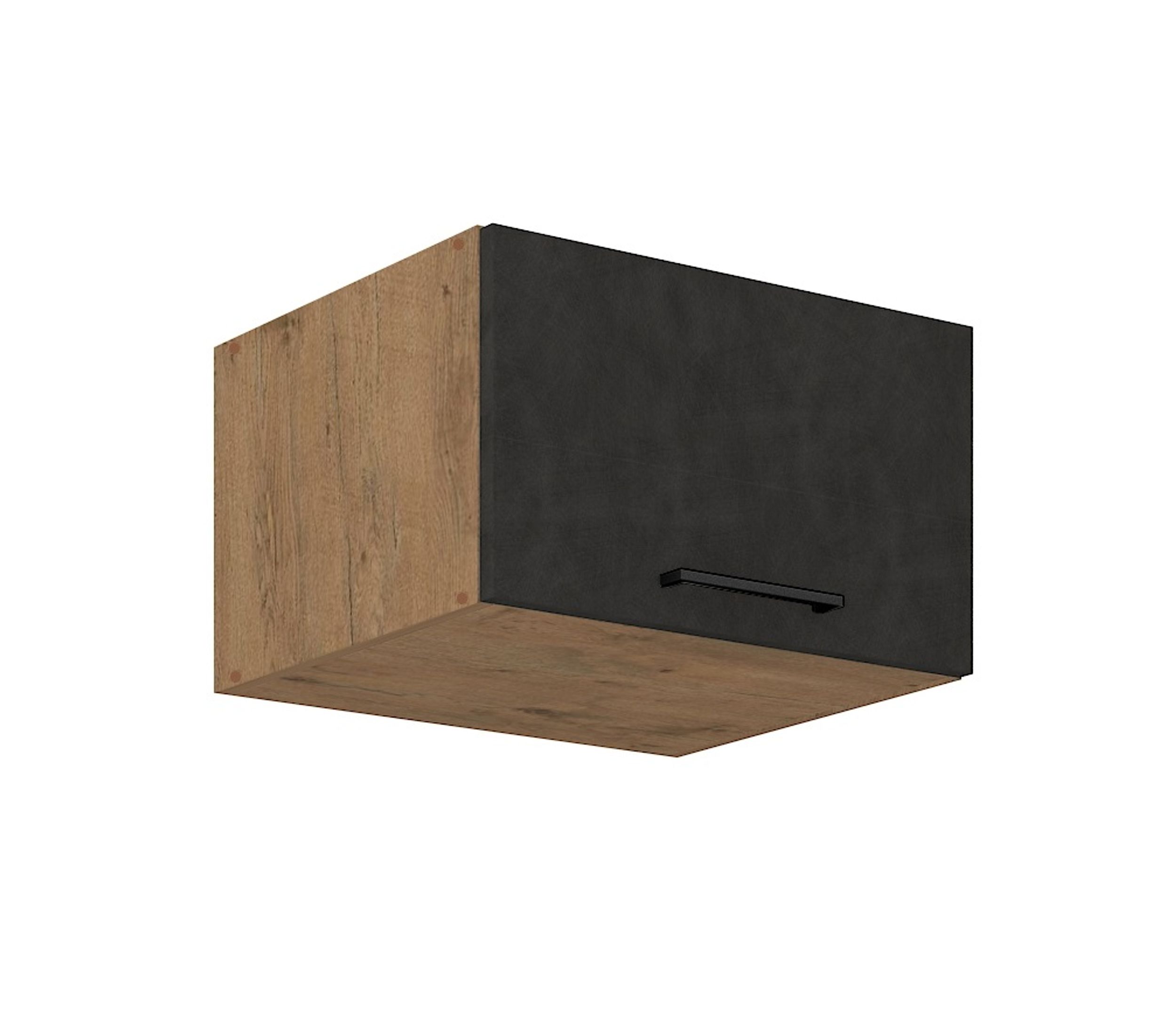 Vigo Aufsatzschrank Hochschrank 60 cm Eiche Lancelot Matera Grau K&uuml;chenzeile 