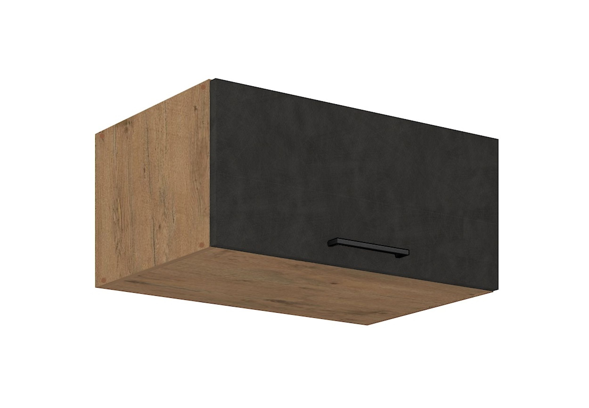 Vigo Aufsatzschrank Hochschrank 80 cm Eiche Lancelot Matera Grau K&uuml;chenzeile 