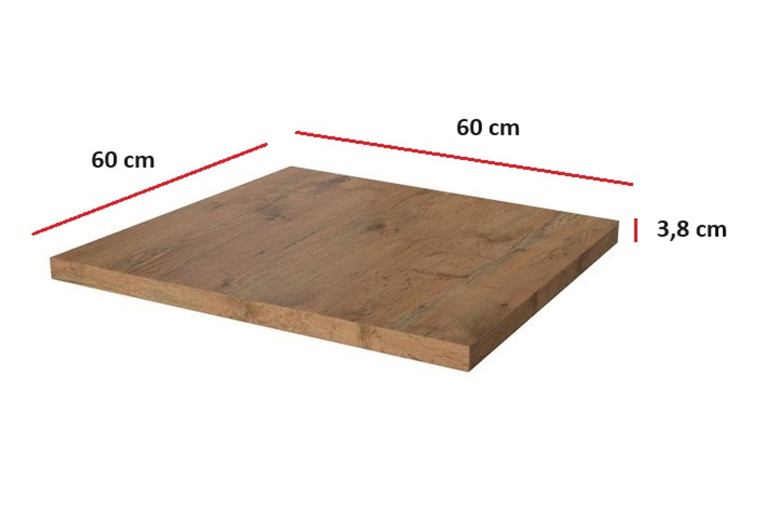 Arbeitsplatte 60 cm 38 mm K&uuml;chenzeile K&uuml;chenblock Eiche Lancelot K&uuml;che Vigo 