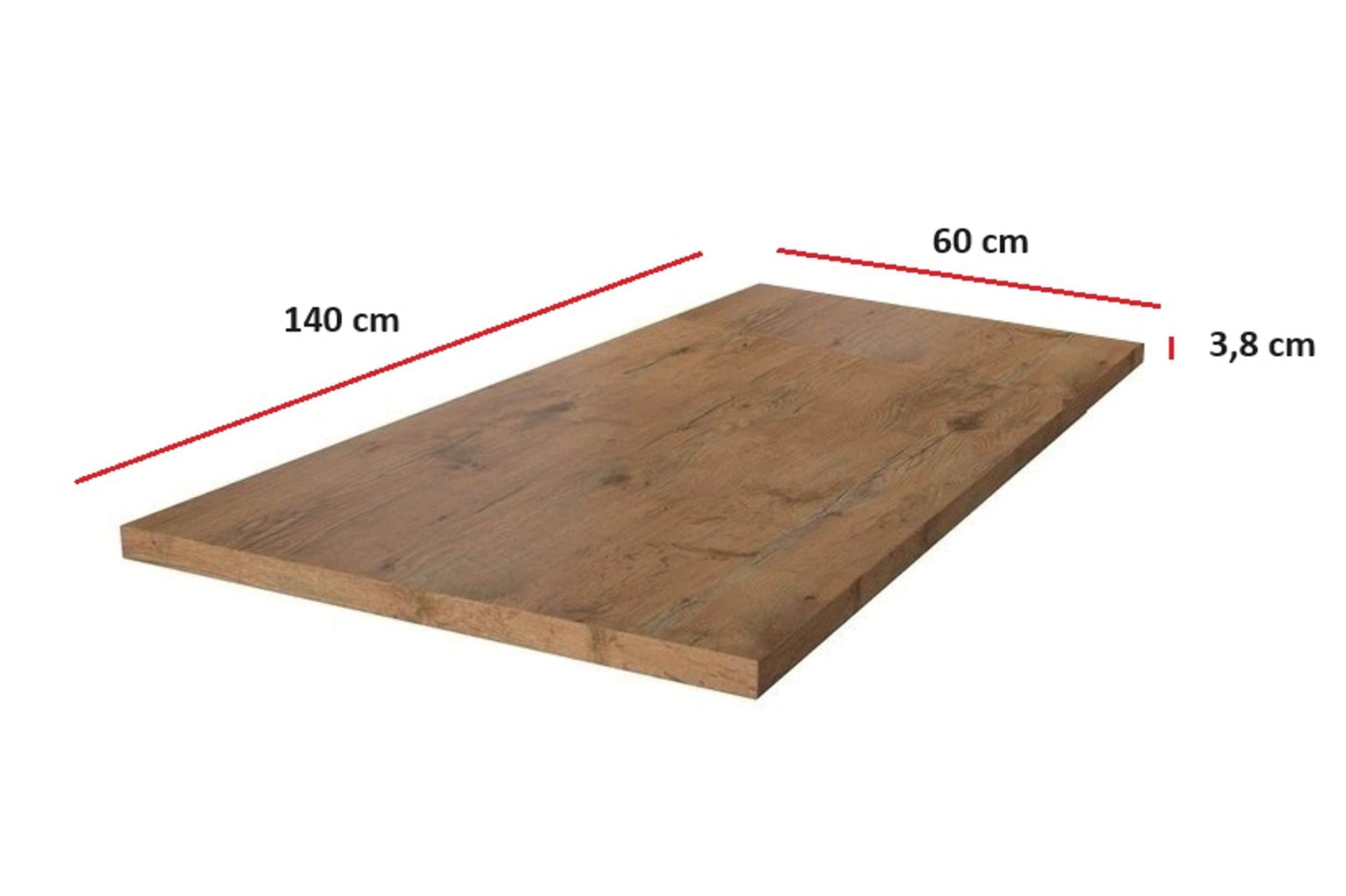 Arbeitsplatte 140 cm 38 mm K&uuml;chenzeile K&uuml;chenblock Eiche Lancelot K&uuml;che Vigo - Bild 1
