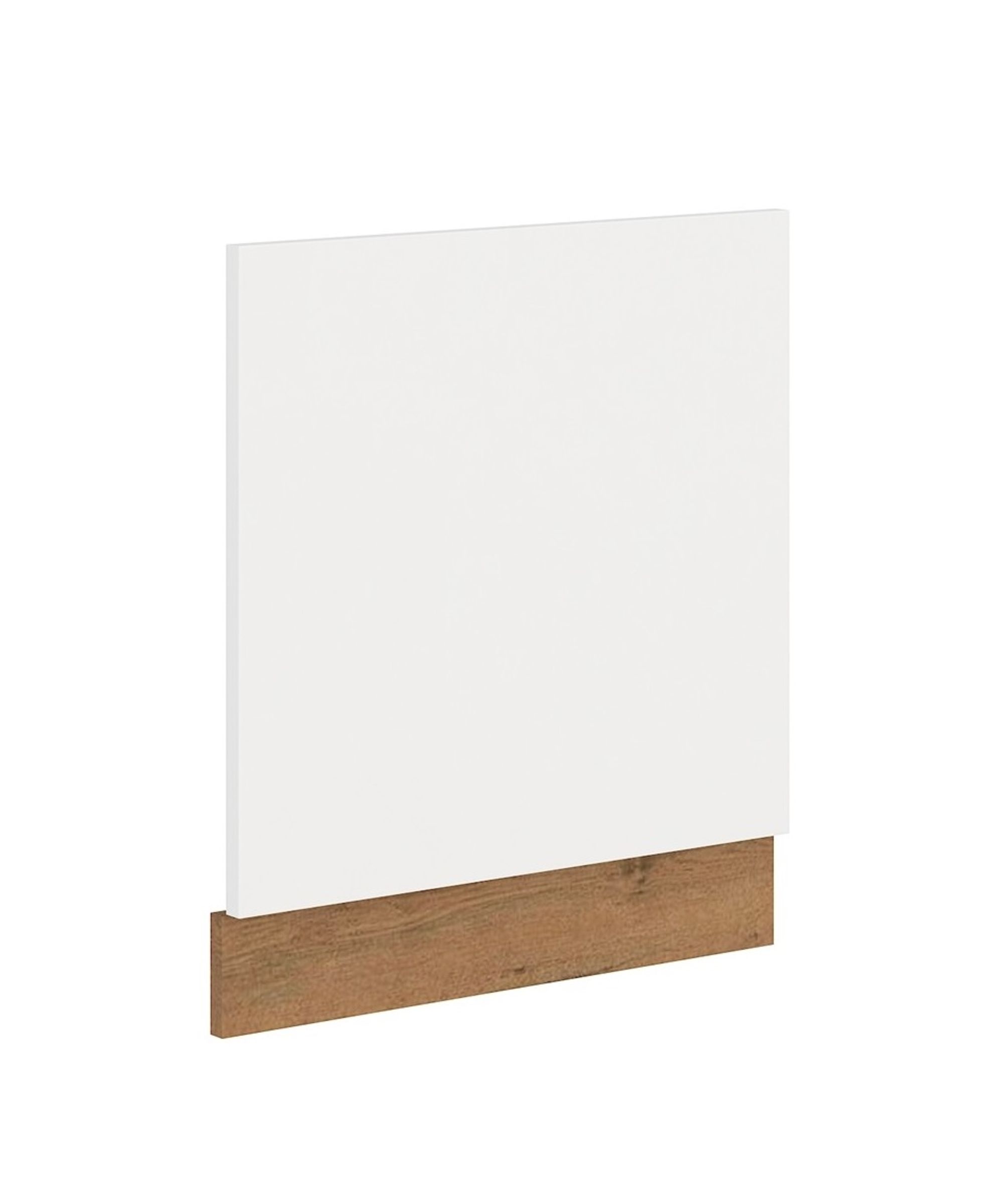 K&uuml;che Vigo Frontblende Geschirrsp&uuml;ler integriert 60 cm Eiche Lancelot Wei&szlig; Glanz 