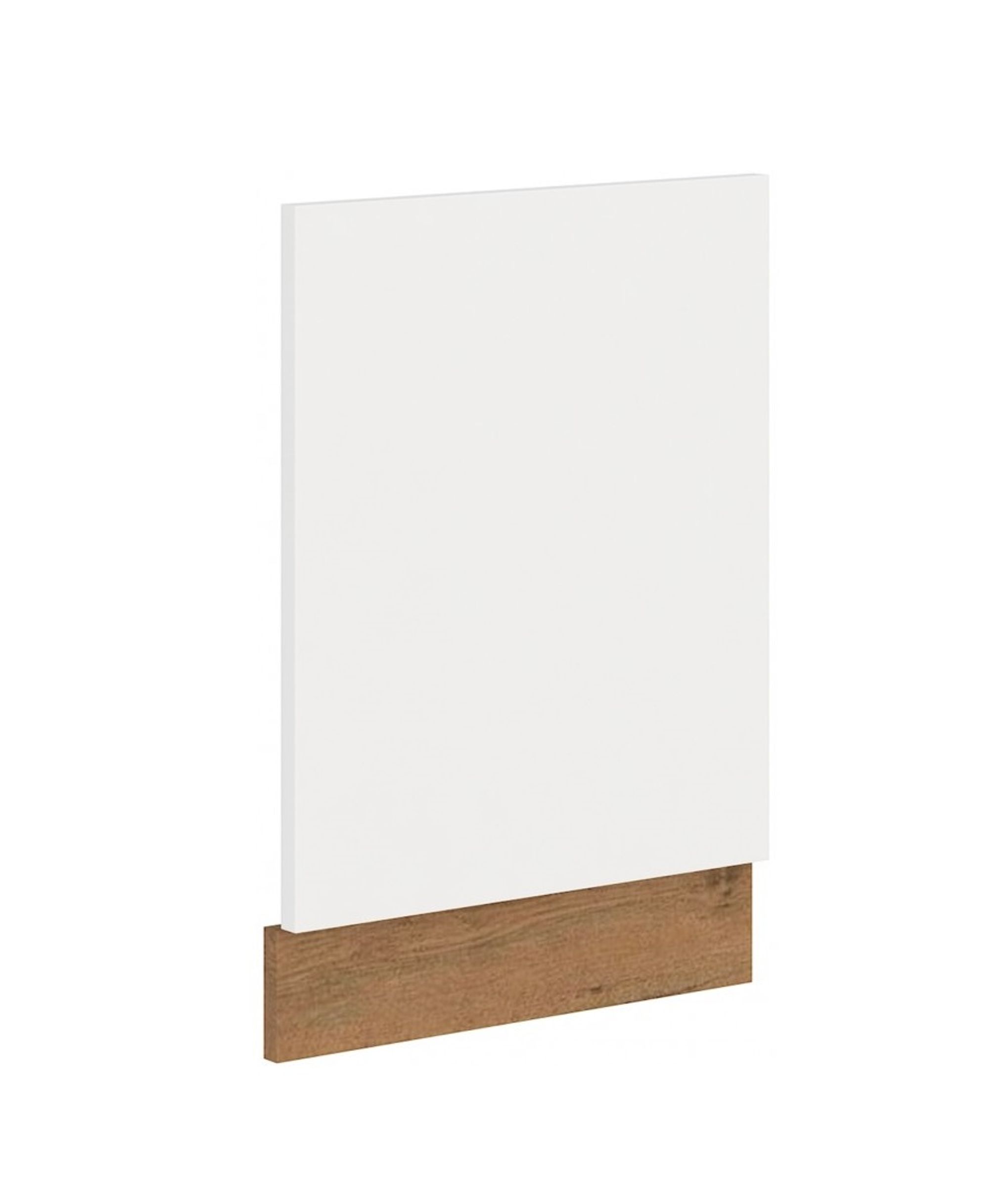 K&uuml;che Vigo Frontblende Geschirrsp&uuml;ler integriert 45 cm Eiche Lancelot Wei&szlig; Glanz 