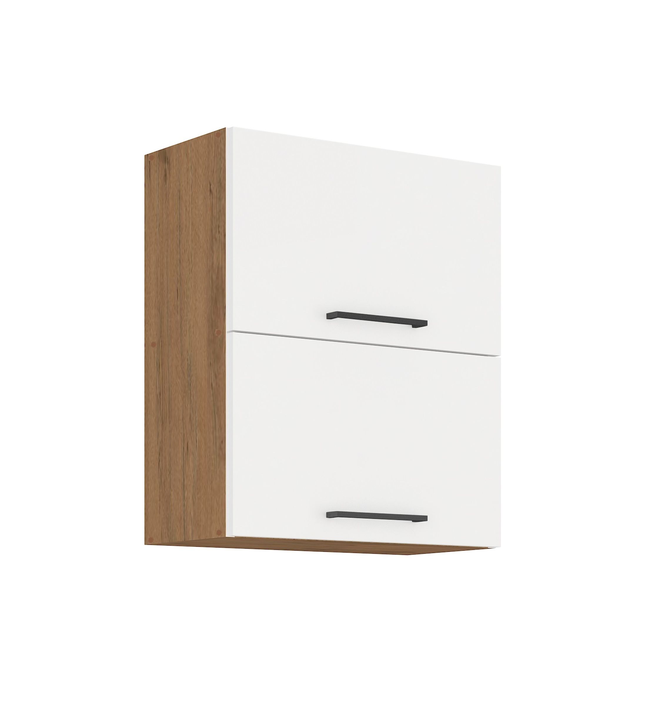 Vigo H&auml;ngeschrank 60 Eiche Lancelot Wei&szlig; Hochglanz K&uuml;chenzeile K&uuml;chenblock K&uuml;che 