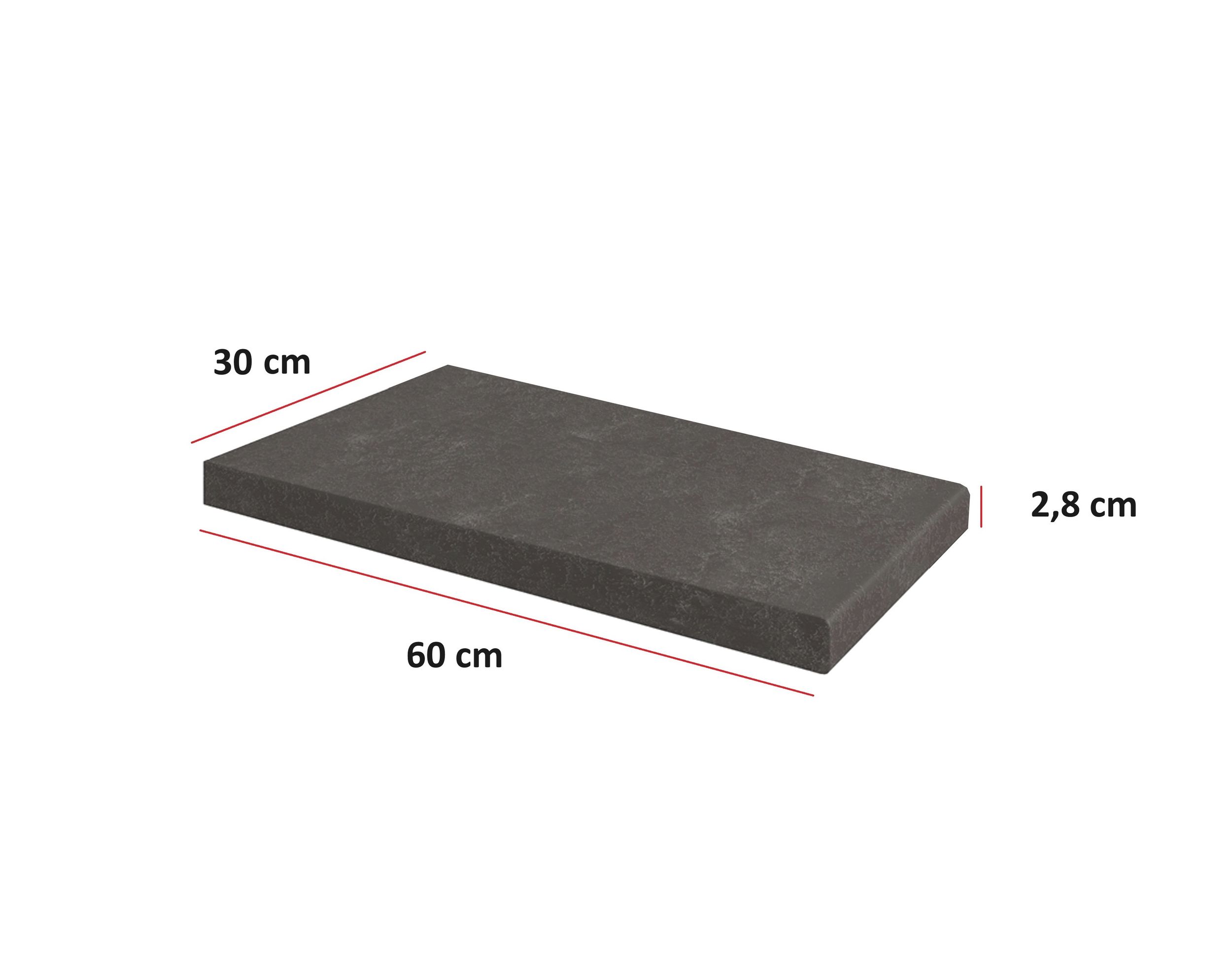 K&uuml;chen Arbeitsplatte Metallic Brown 30 cm 28 mm Bianca Grey Rose K&uuml;chenzeile 