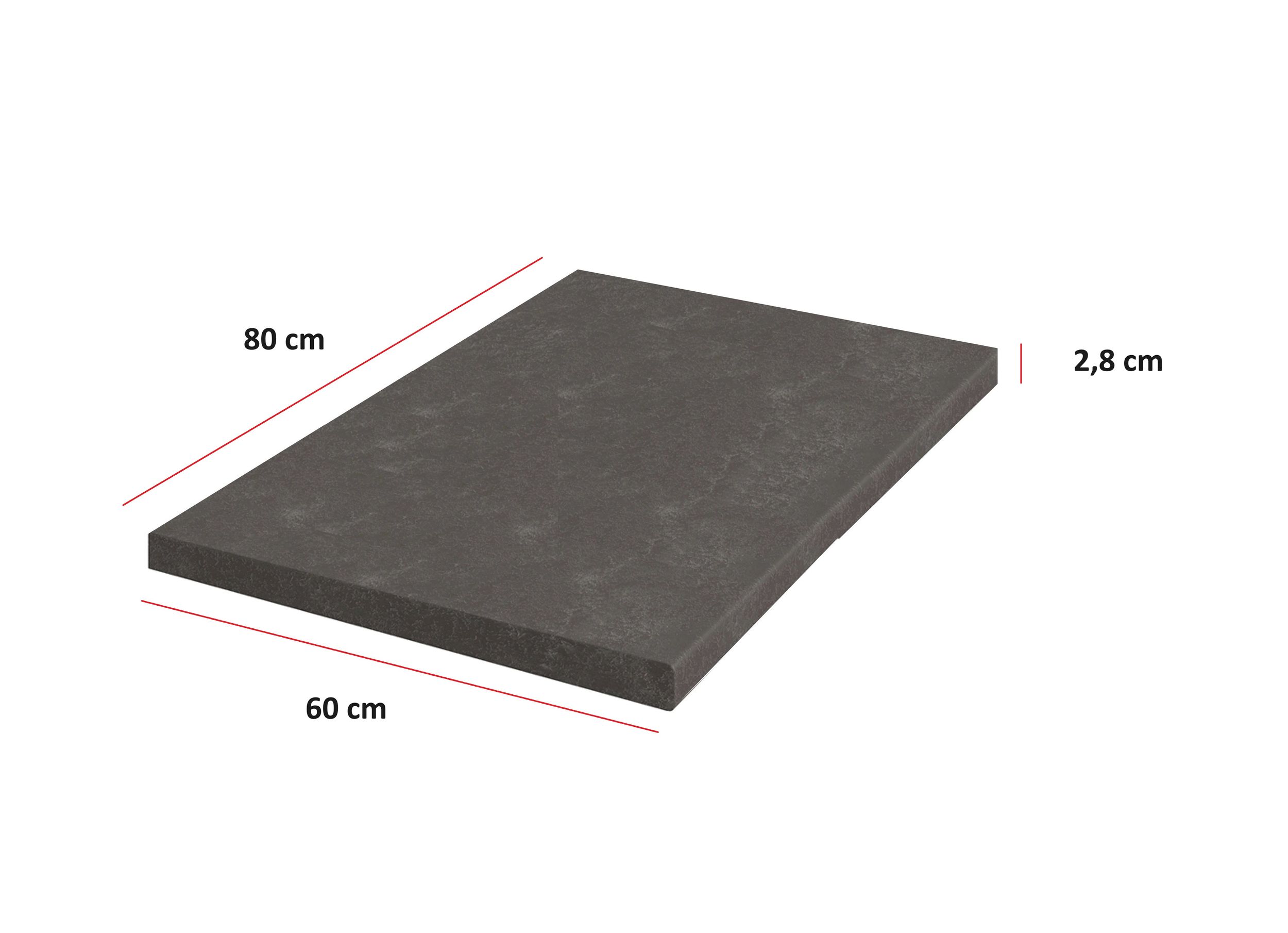 K&uuml;chen Arbeitsplatte Metallic Brown 80 cm 28 mm Bianca Grey Rose K&uuml;chenzeile 