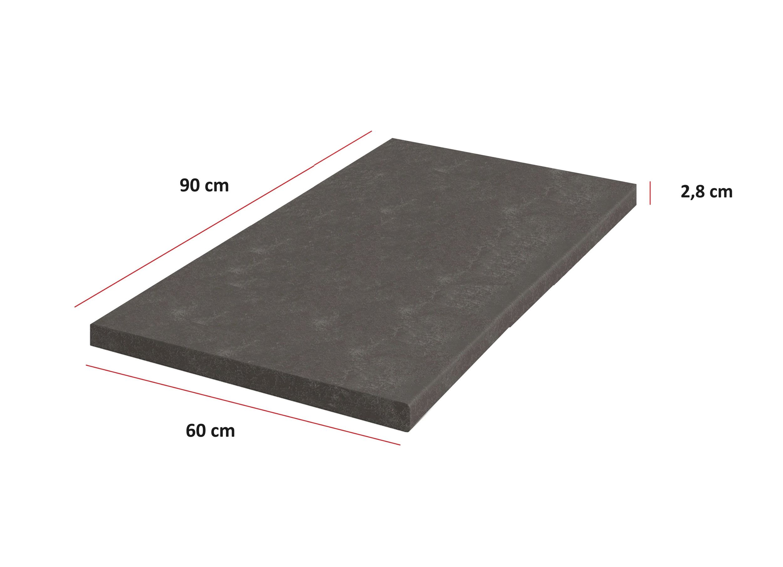 K&uuml;chen Arbeitsplatte Metallic Brown 90 cm 28 mm Bianca Grey Rose K&uuml;chenzeile 