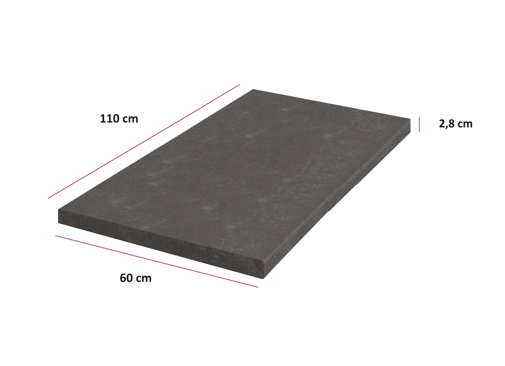 Küchen Arbeitsplatte Metallic Brown 110 cm 28 mm Bianca Grey Rose Küchenzeile
