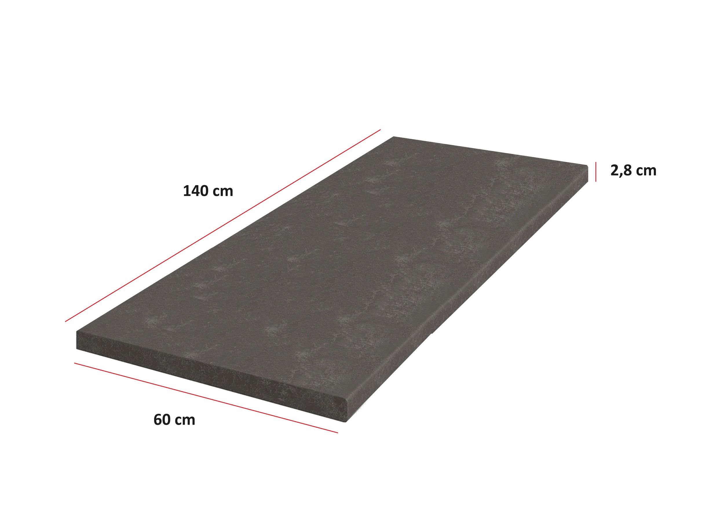 K&uuml;chen Arbeitsplatte Metallic Brown 140 cm 28 mm Bianca Grey Rose K&uuml;chenzeile 