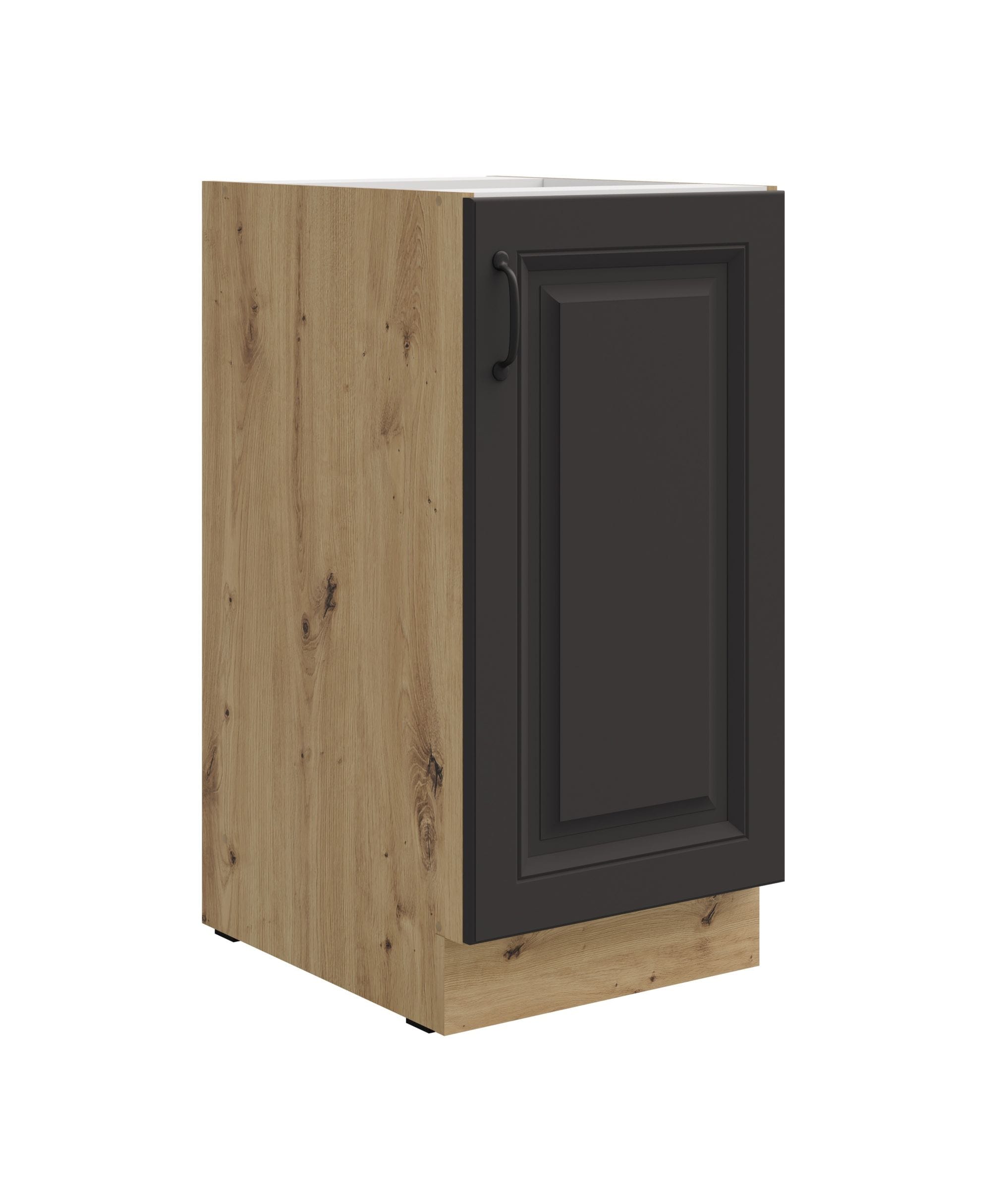 Unterschrank 40 cm Stilo Grau + Eiche Artisan K&uuml;chenzeile K&uuml;chenblock K&uuml;che 