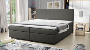 Boxspringbett 180x200 Hotelbett Bonellfederkern Bett mit Topper Paxos 5 grau 