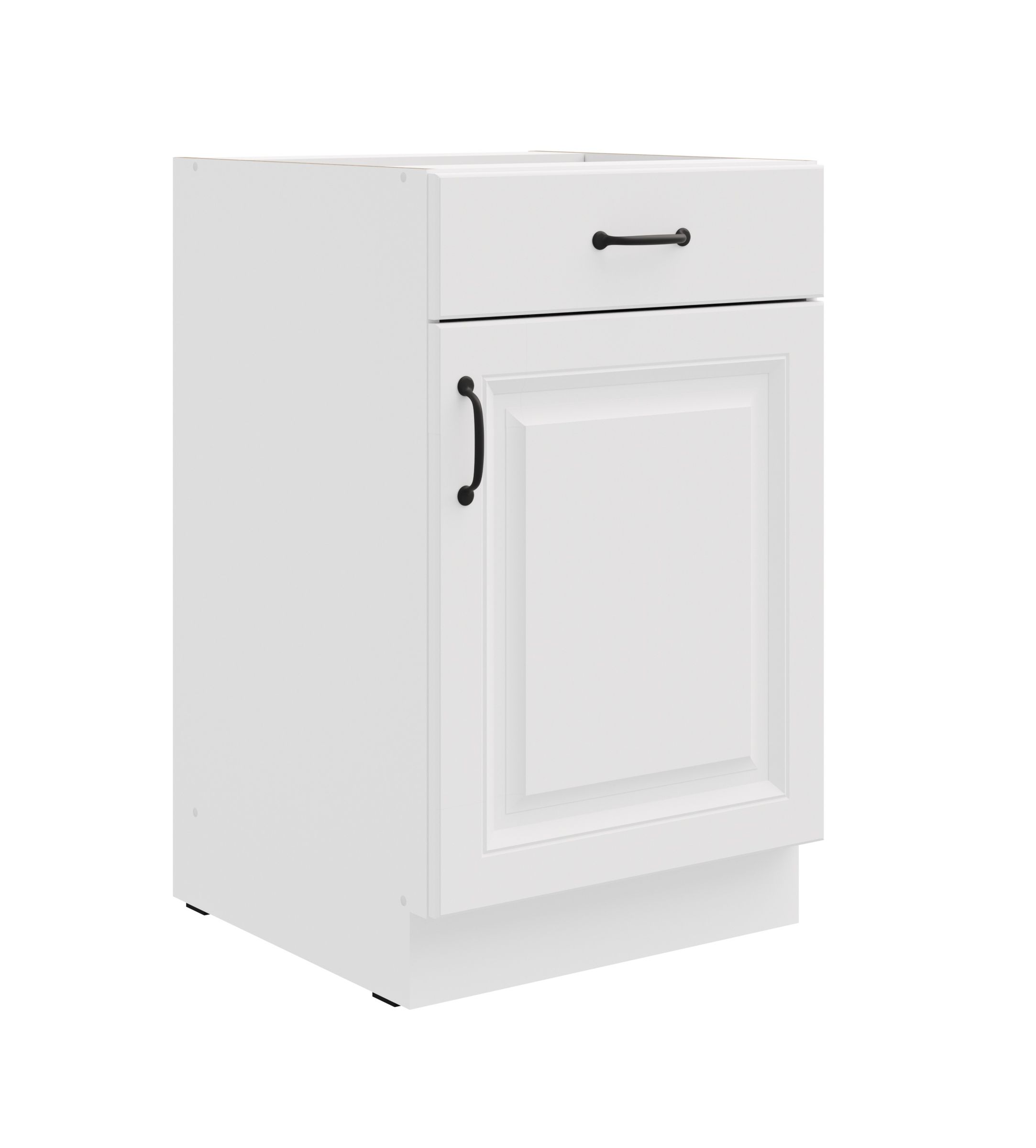 Unterschrank 50 cm Stilo Wei&szlig; K&uuml;chenzeile Vollauszug Soft-Close K&uuml;che Landhaus 