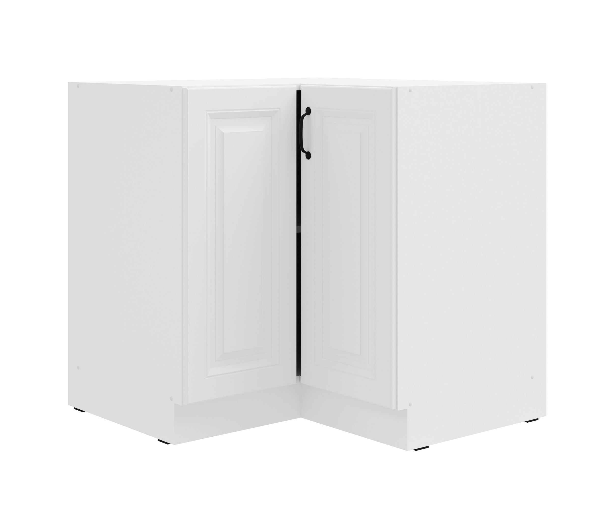 Eckunterschrank 90x90 cm Stilo Wei&szlig; K&uuml;chenzeile K&uuml;chenblock K&uuml;che Landhaus 