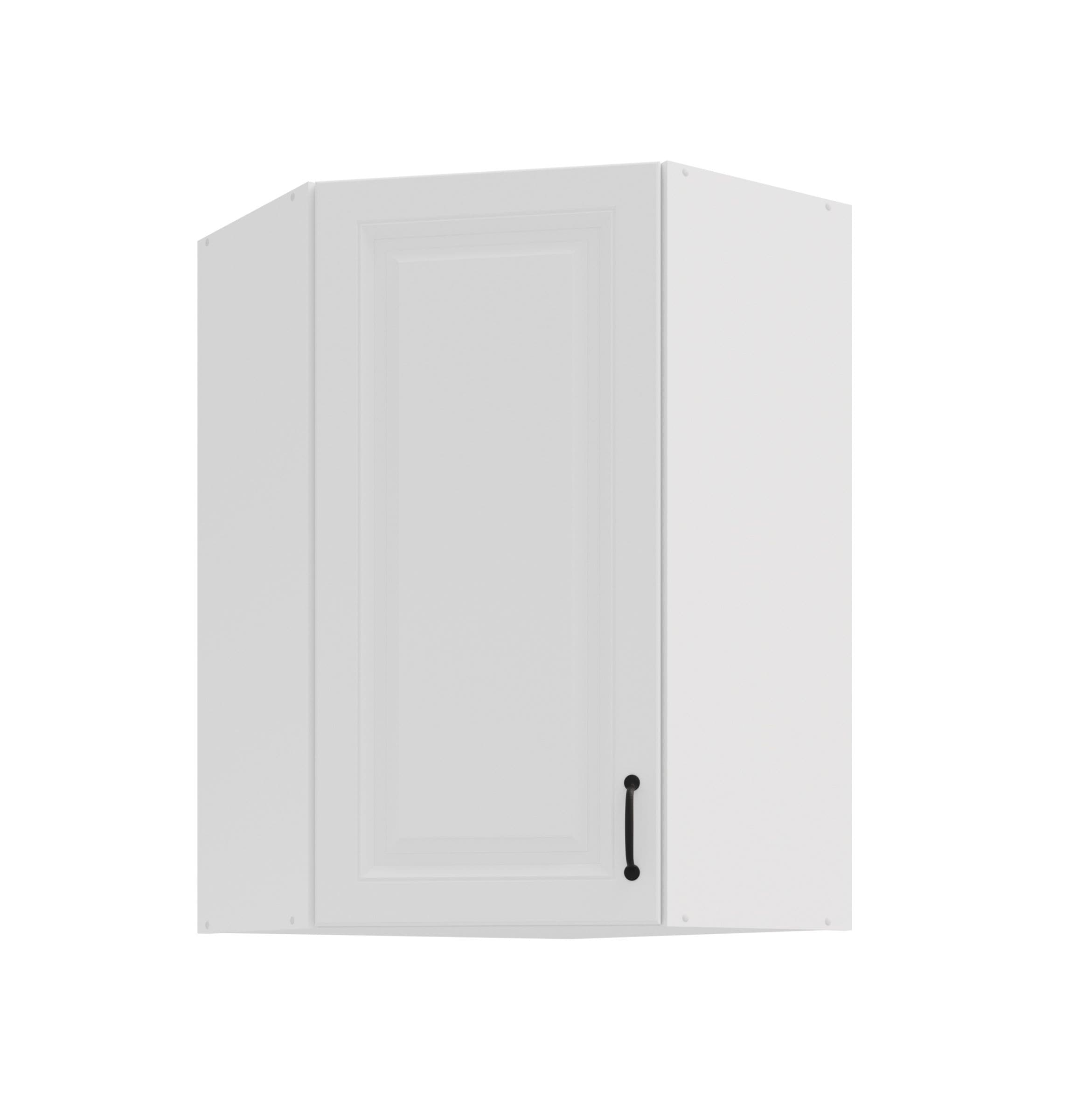 Eckh&auml;ngeschrank 60x60 cm Stilo Weiss K&uuml;chenzeile K&uuml;chenblock Landhaus H&ouml;he 90 cm 