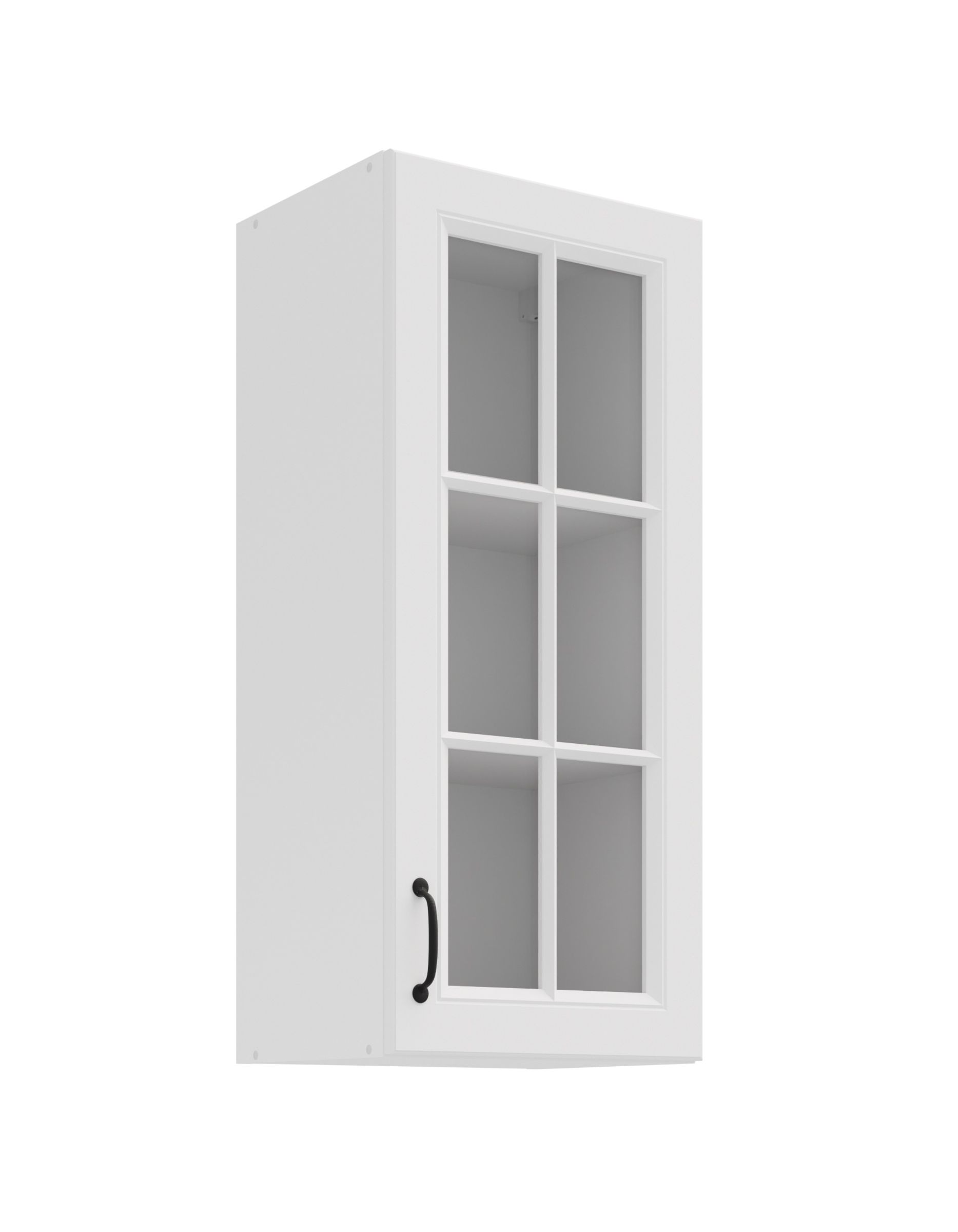 Glash&auml;ngeschrank 40 cm Stilo Wei&szlig; K&uuml;chenzeile K&uuml;chenblock Landhaus H&ouml;he 90 cm 