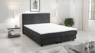 Boxspringbett Boxbett Glenn 2 Hotelbett 140x200 Bett Topper Cordstoff Graphite 