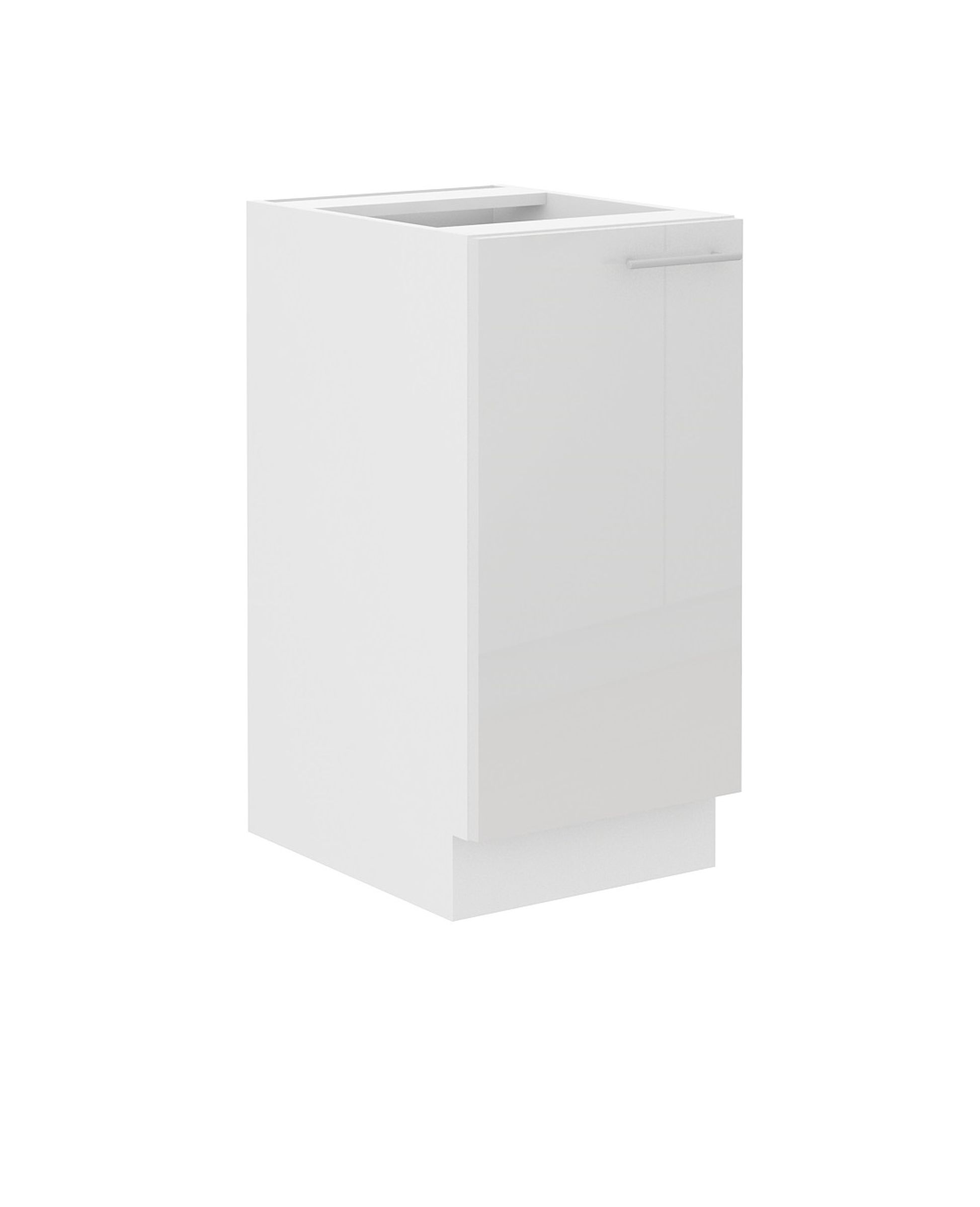 Unterschrank 40 Lara Wei&szlig; Hochglanz + Wei&szlig; matt K&uuml;chenzeile K&uuml;chenblock K&uuml;che 