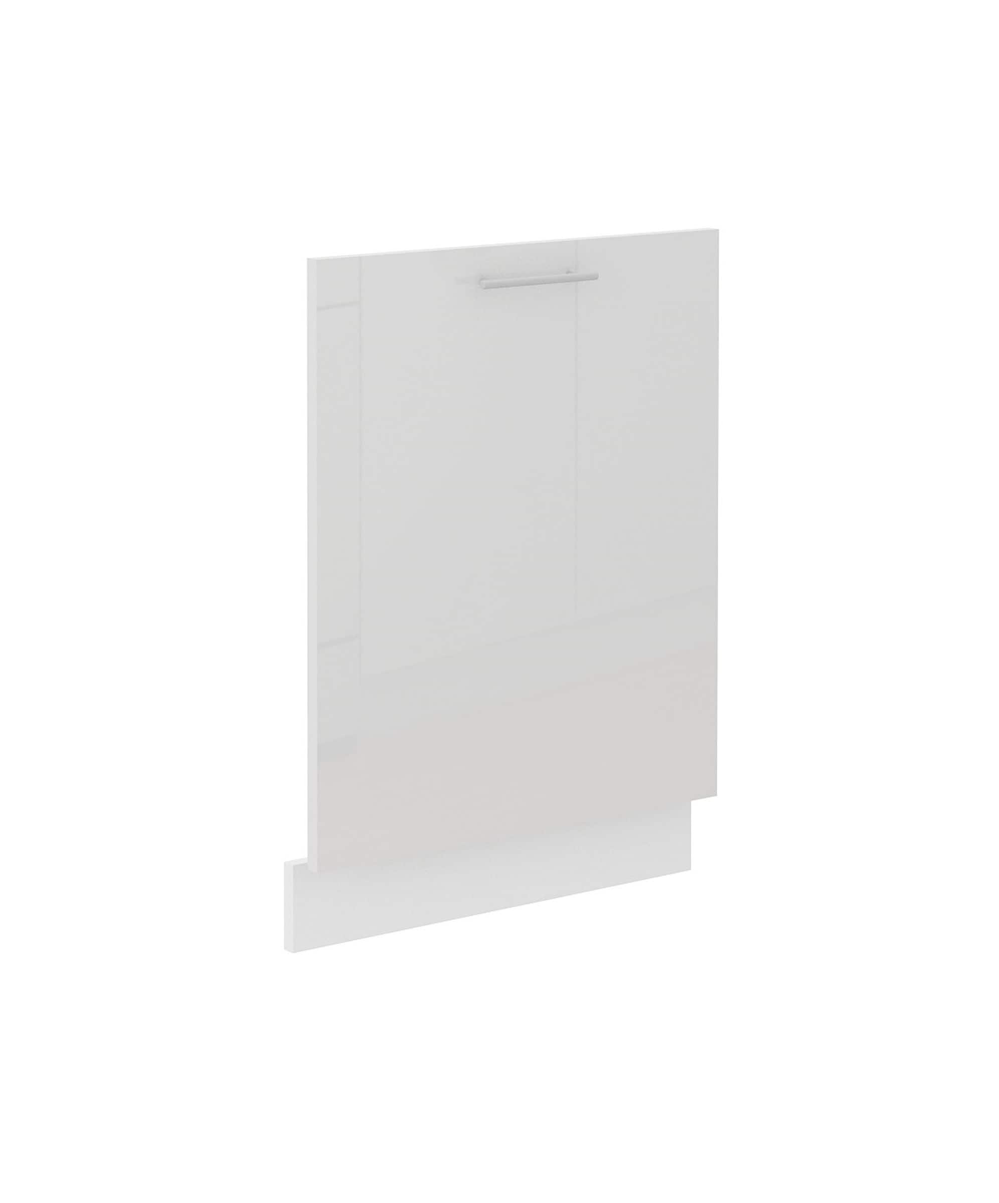 Frontblende Geschirrsp&uuml;ler vollintegriert 60 cm Wei&szlig; Hochglanz K&uuml;che Lara 