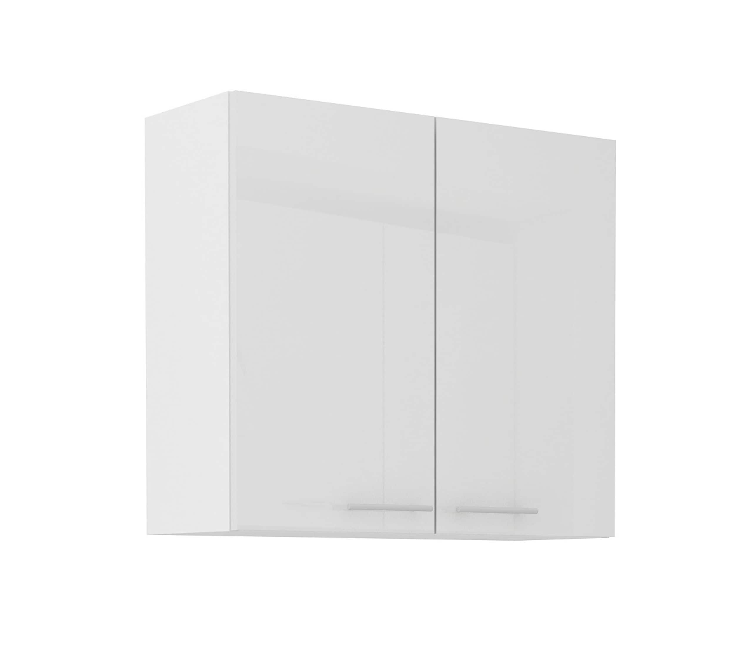 K&uuml;che H&auml;ngeschrank 80 Lara Wei&szlig; Hochglanz K&uuml;chenzeile K&uuml;chenblock 