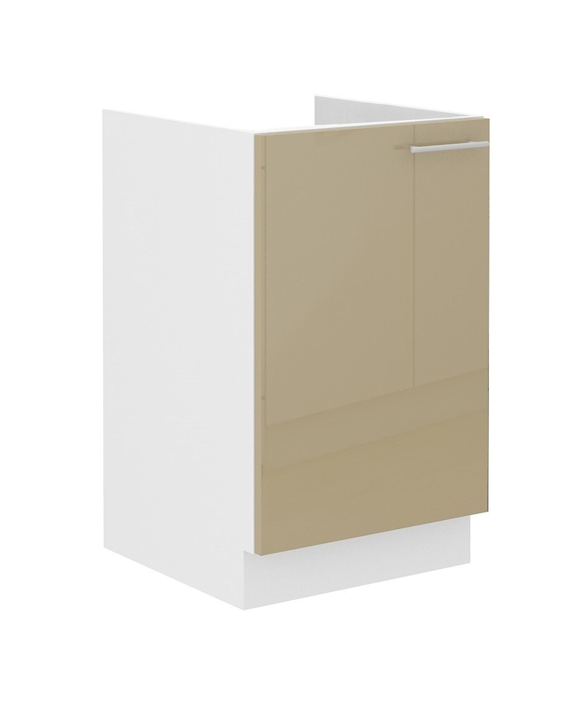 Sp&uuml;lenschrank 50 Lara Cappuccino Hochglanz + Wei&szlig; matt K&uuml;chenzeile K&uuml;chenblock 