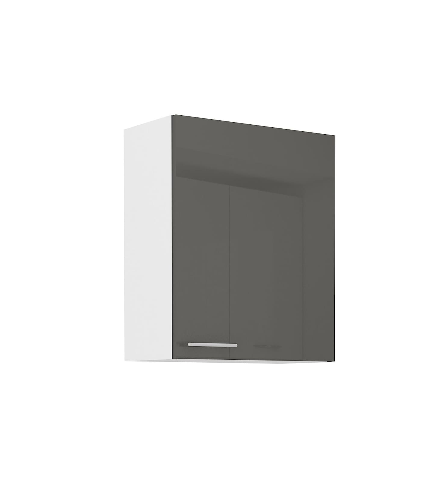 Küche Hängeschrank 60 Lara Grau Hochglanz + Weiss matt Küchenzeile Küchenblock
