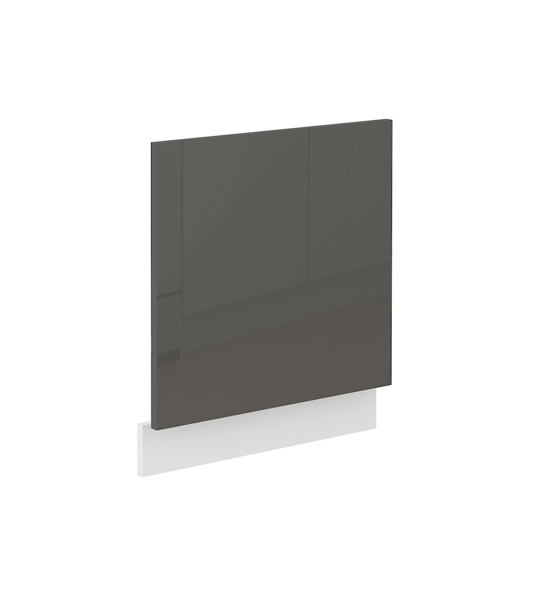 Frontblende Geschirrsp&uuml;ler integriert 60 cm Grau Hochglanz K&uuml;che Lara 