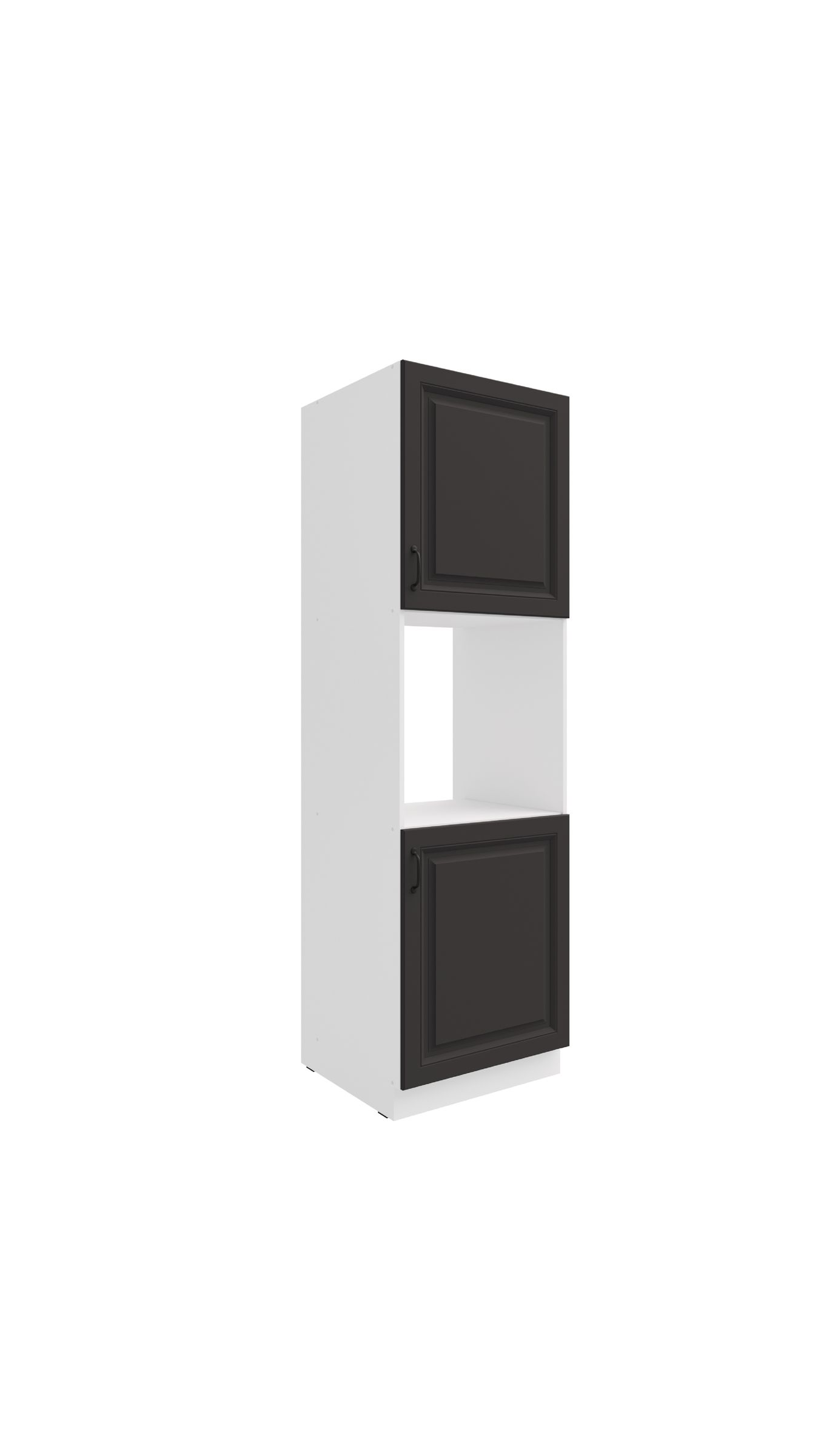 K&uuml;chen Backofen Hochschrank 60 cm Stilo Grau + Weiss K&uuml;chenzeile K&uuml;chenblock 