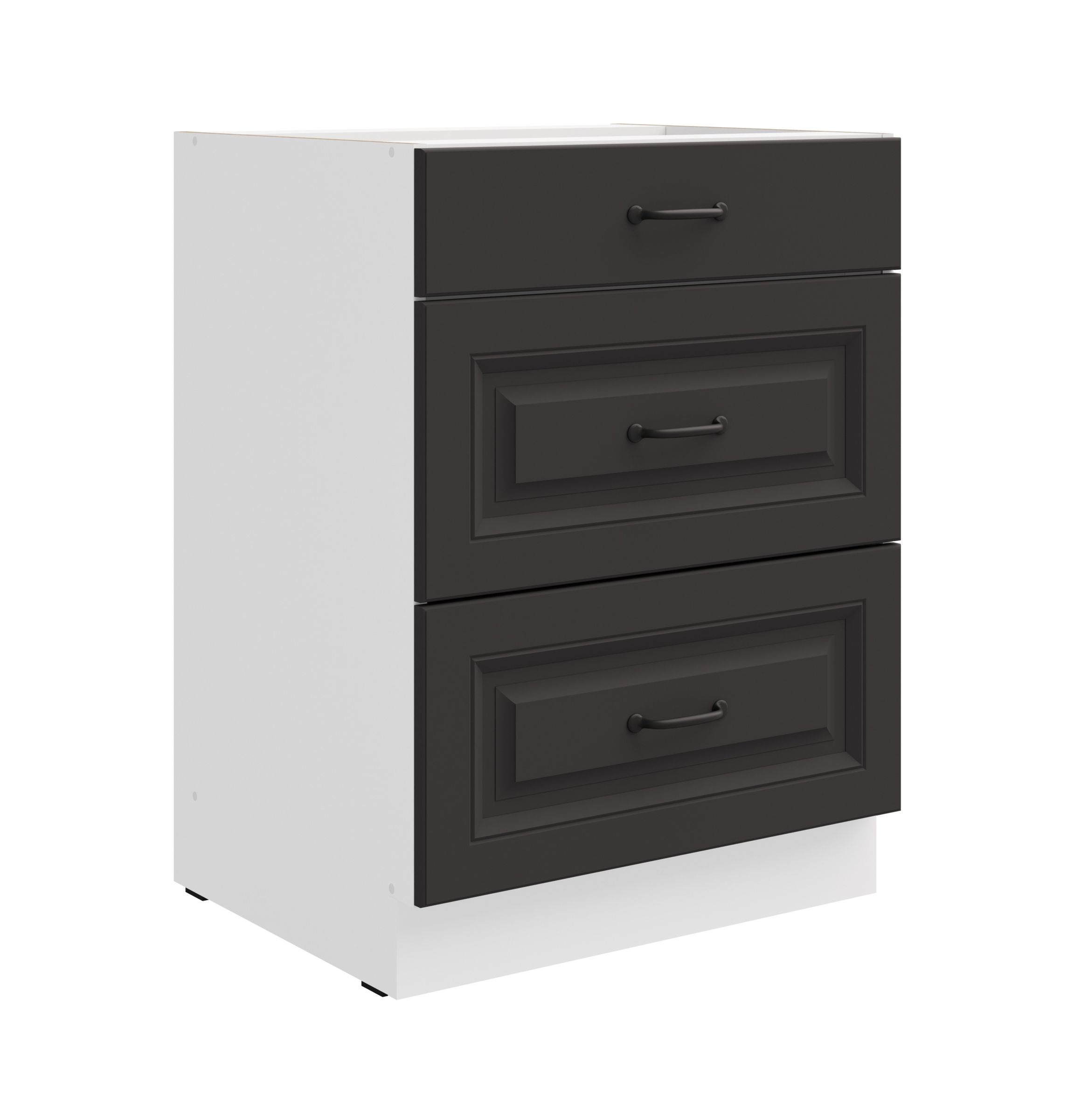 K&uuml;chen Unterschrank 60 cm Stilo Grau Vollauszug Soft-Close K&uuml;che Einbauk&uuml;che 