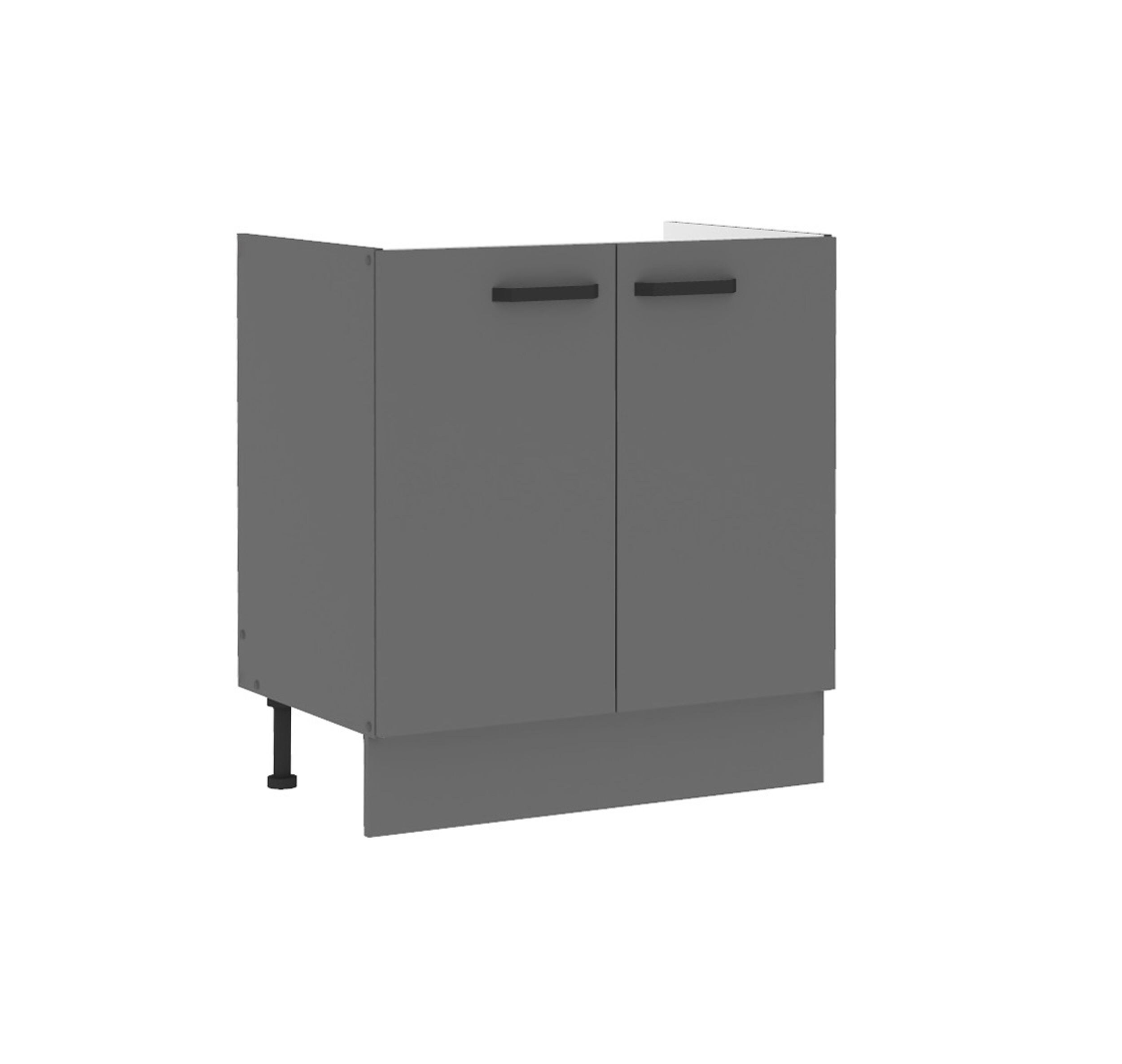 K&uuml;che NESSA Sp&uuml;lenunterschrank 80 Anthrazit K&uuml;chenzeile K&uuml;chenblock Einbauk&uuml;che 