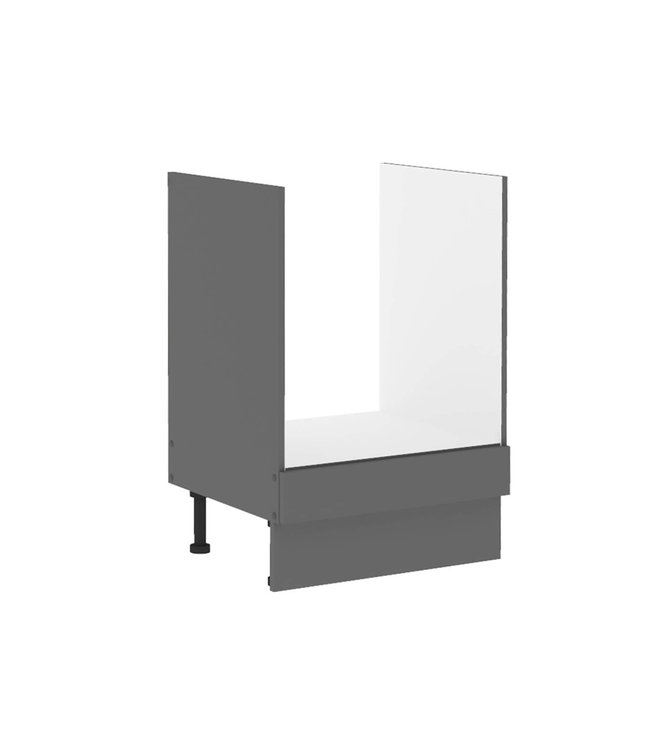 K&uuml;che NESSA Herdunterschrank 60 cm Anthrazit K&uuml;chenzeile K&uuml;chenblock Einbauk&uuml;che 