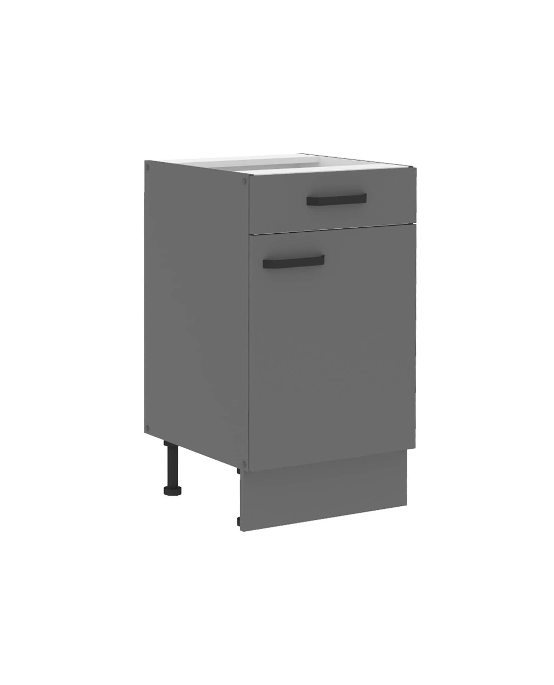 K&uuml;che NESSA Unterschrank 50 cm Anthrazit K&uuml;chenzeile K&uuml;chenblock Einbauk&uuml;che 