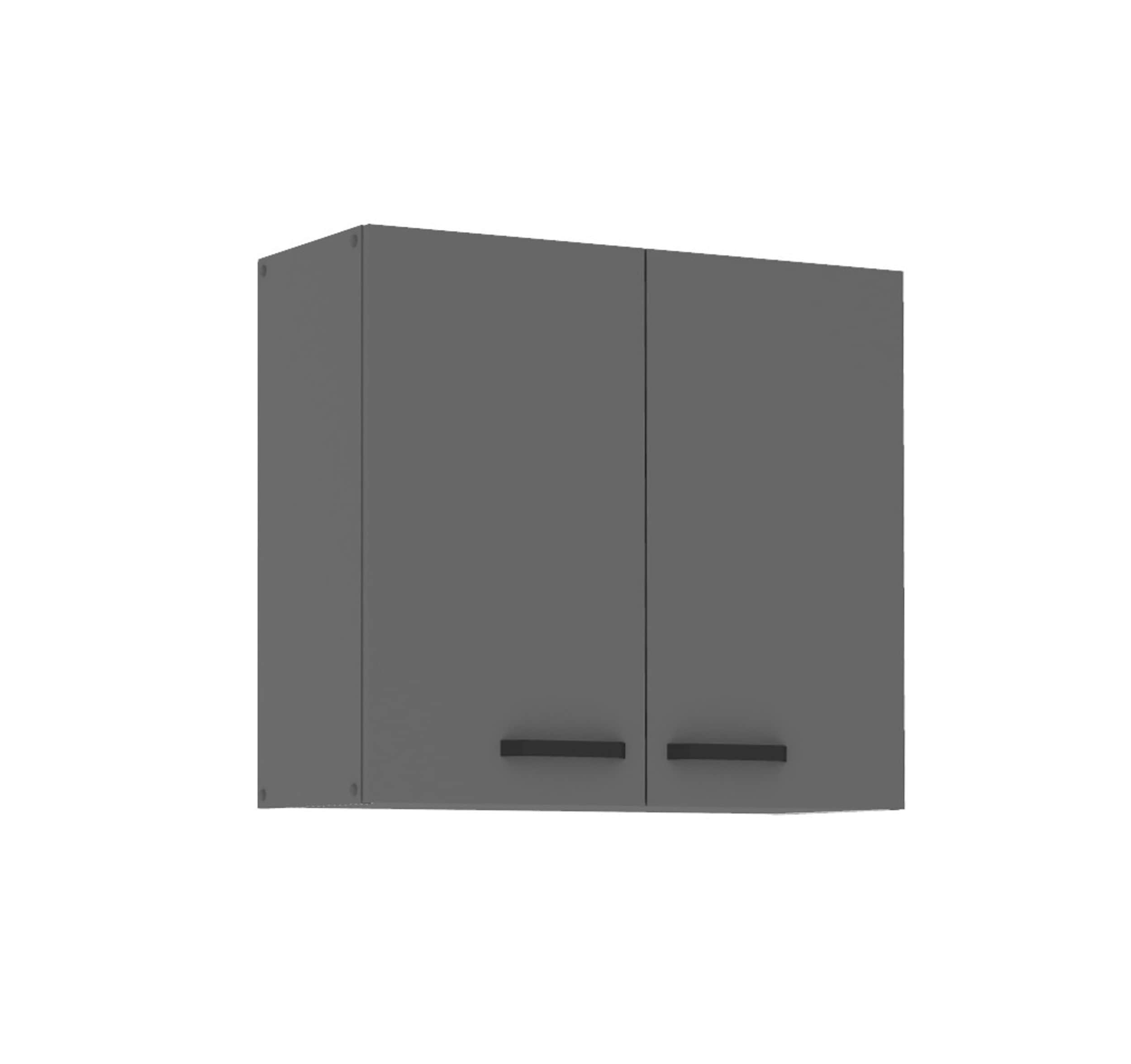 K&uuml;che NESSA H&auml;ngeschrank 80 cm Anthrazit K&uuml;chenzeile K&uuml;chenblock Einbauk&uuml;che 